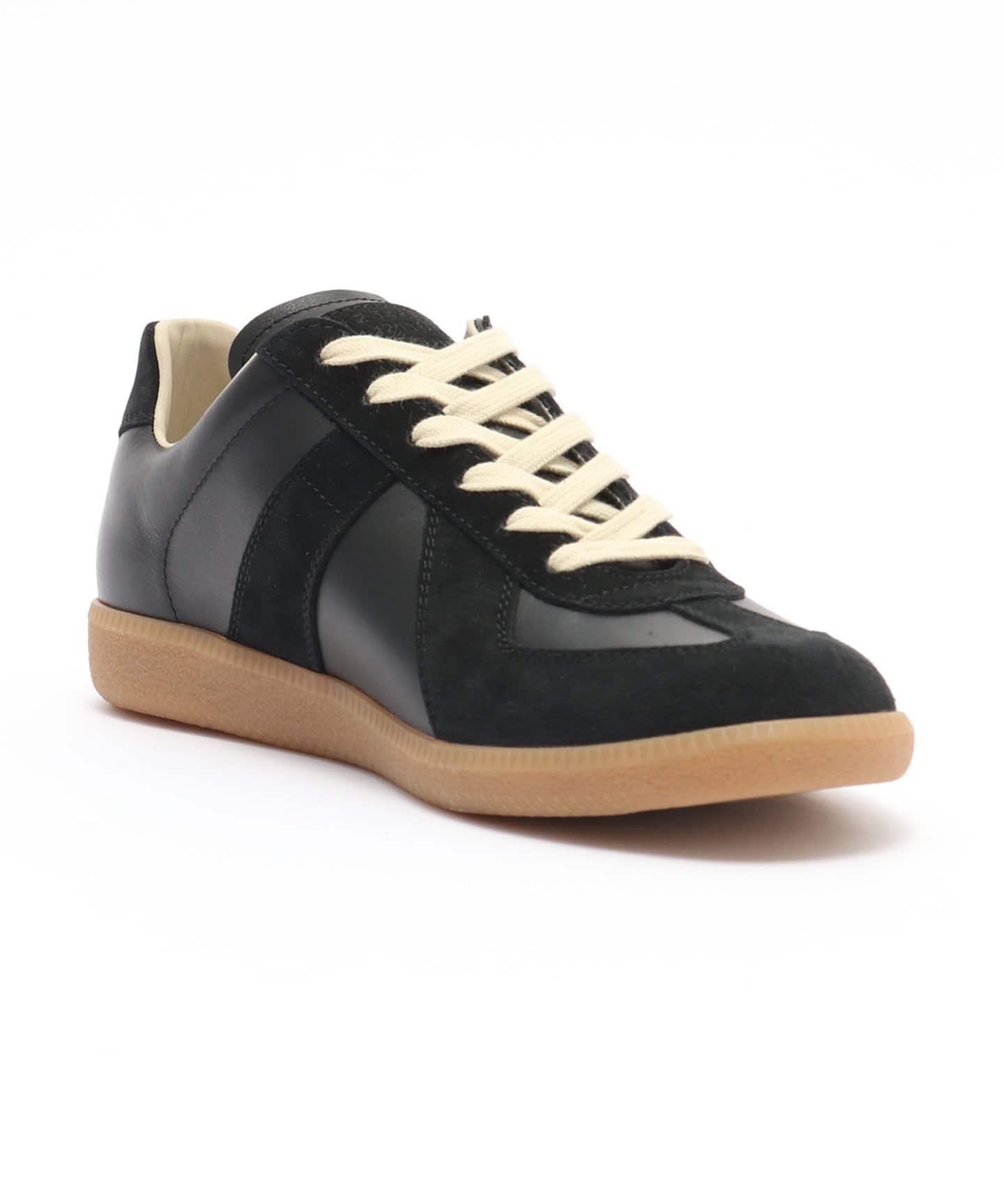 【Maison Margiela】 Replicaレザーアンドスエードスニーカー MAISON MARGIELA レプリカレザー＆スエード スニーカー | NET-A