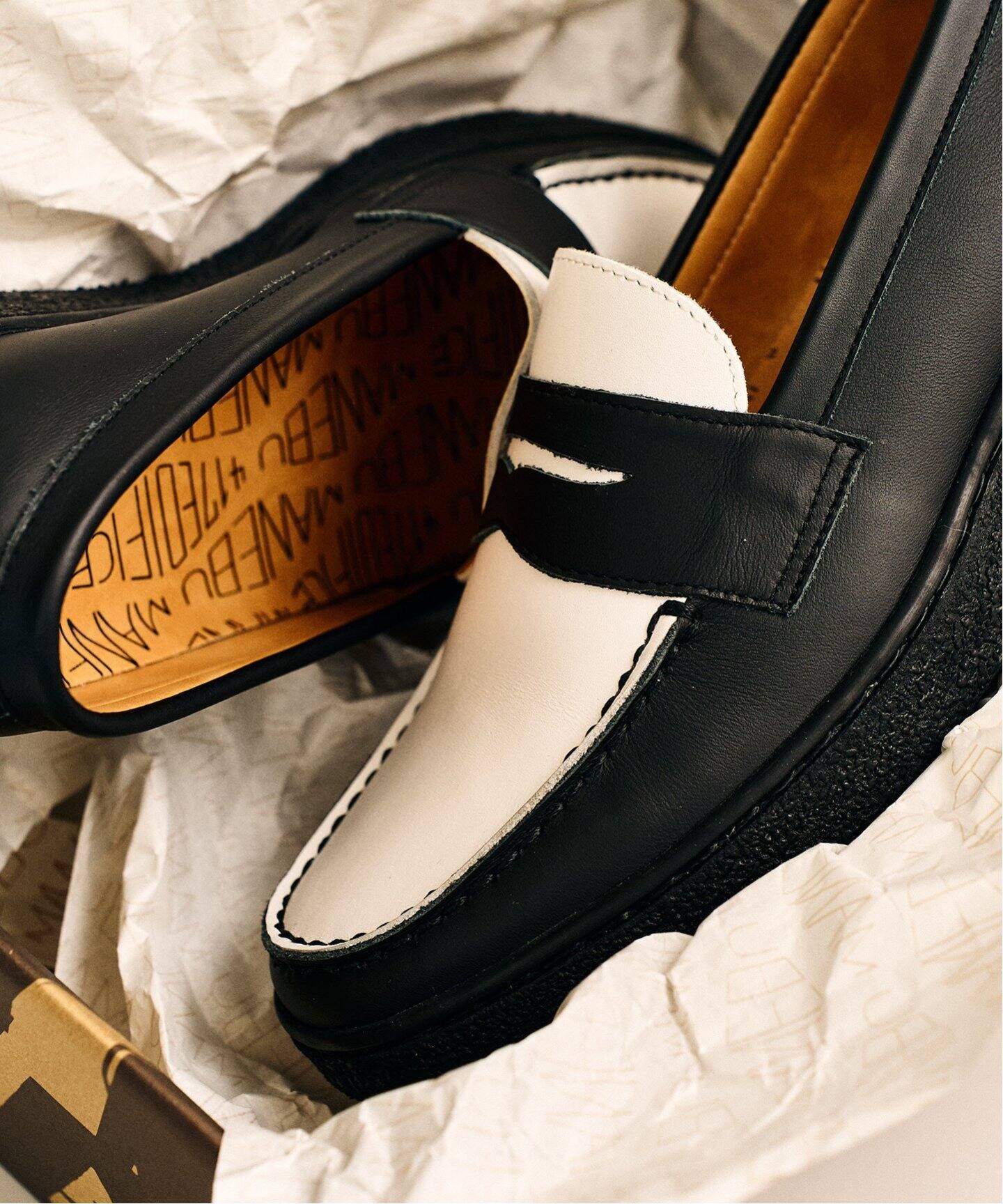 【値下げ新品未使用】マネブ MANEBU 417別注 HIHIN PANSOLE MANEBU / マネブ 417別注 VOVO PANSOLE COMBI（ローファー）｜417