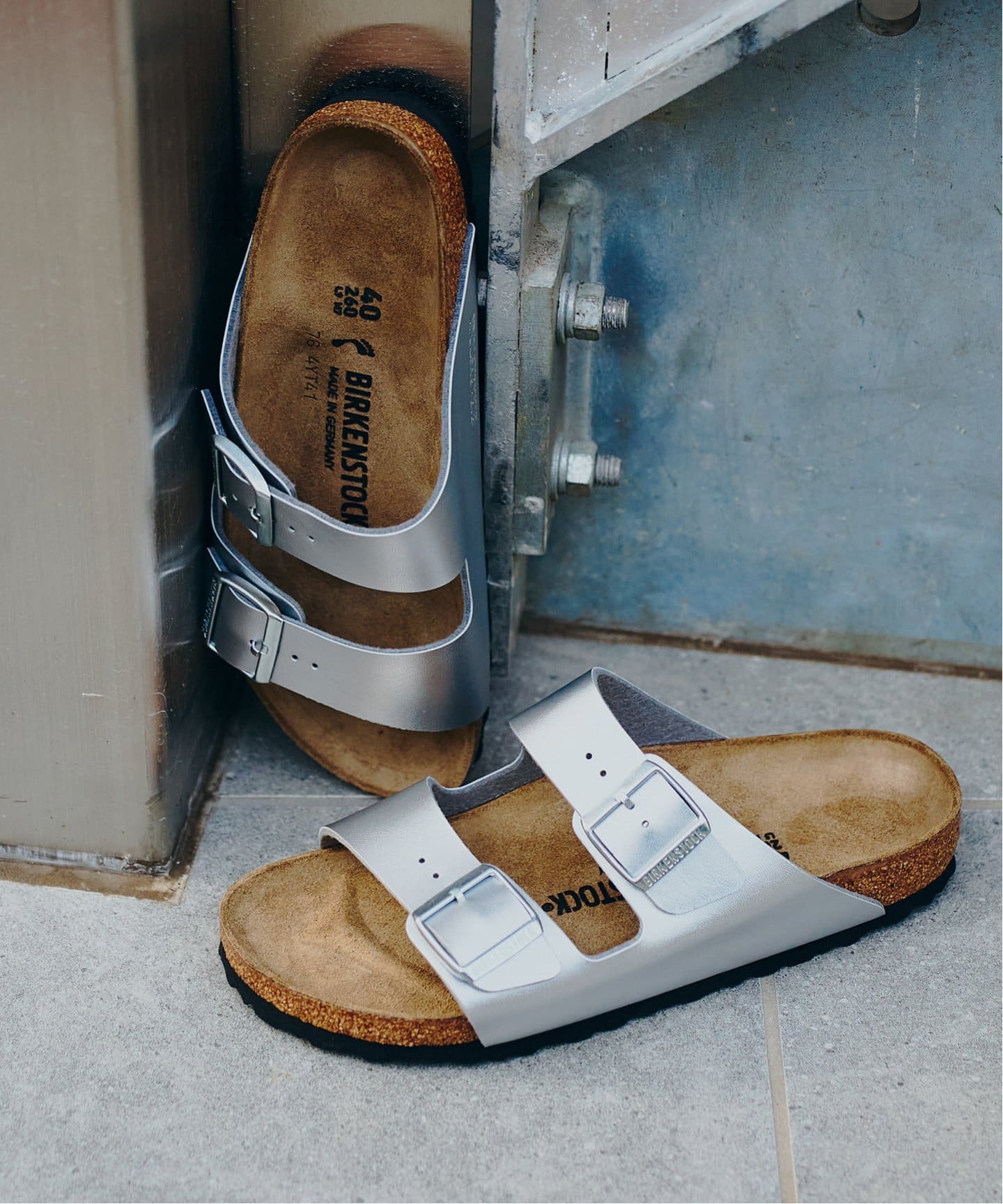 BIRKENSTOCK / ビルケンシュトック Arizona BF Silver（サンダル