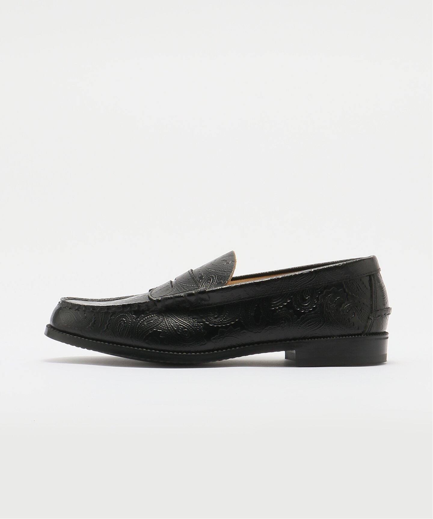 The Kenford Fineshoes】EMBOSSED LOAFERS / BLACK PAISLEY 