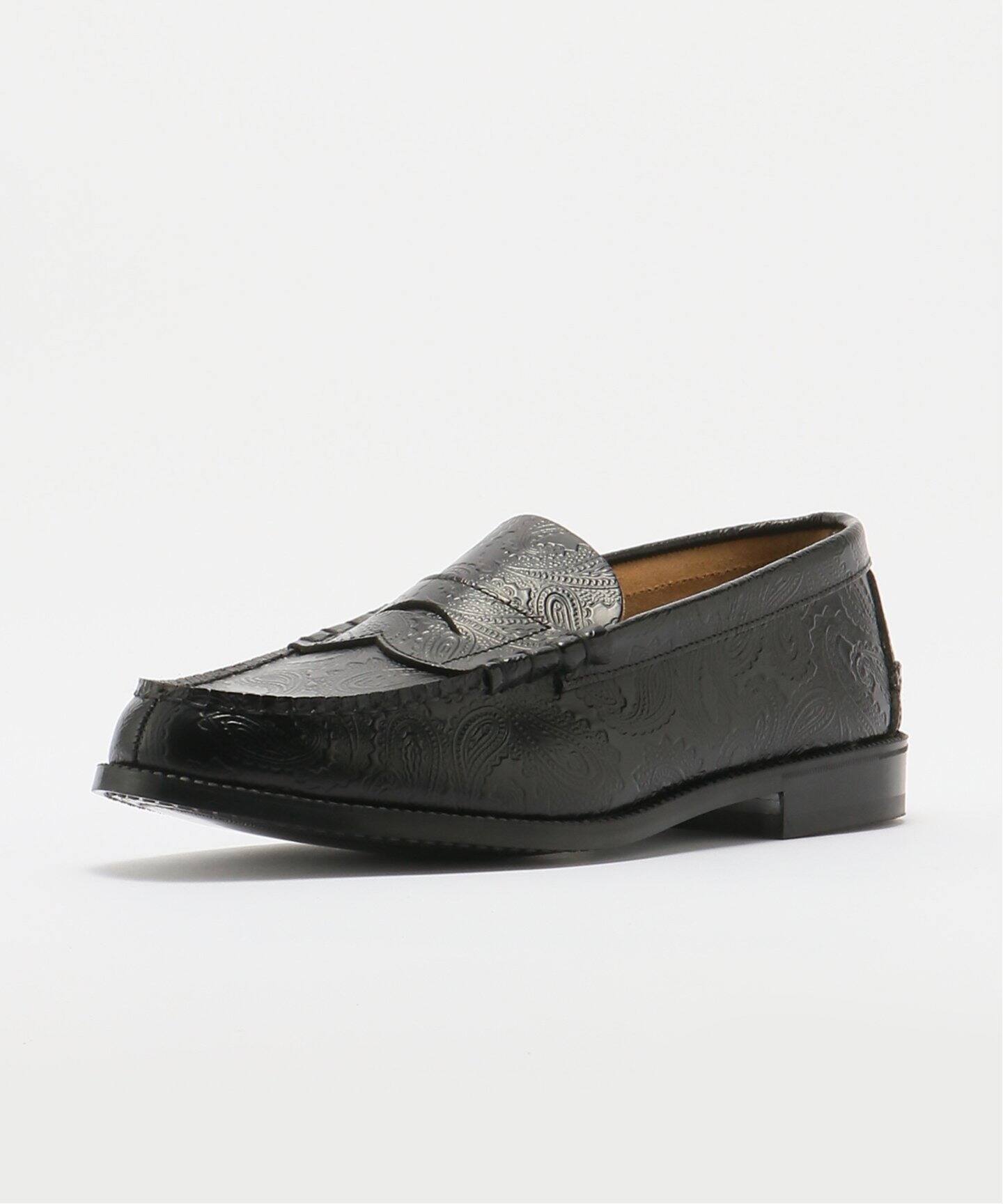 The Kenford Fineshoes】EMBOSSED LOAFERS / BLACK PAISLEY 