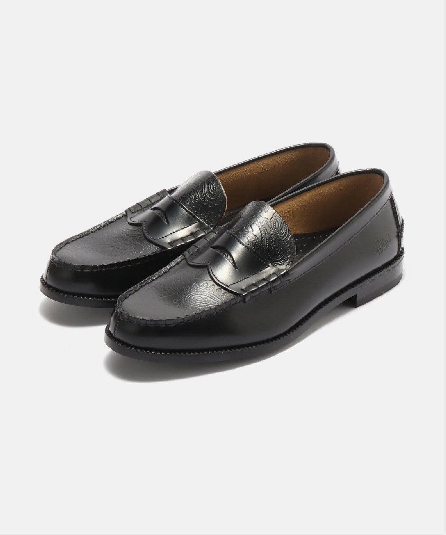 The Kenford Fineshoes】EMBOSSED LOAFERS / BLACK BLACK P 