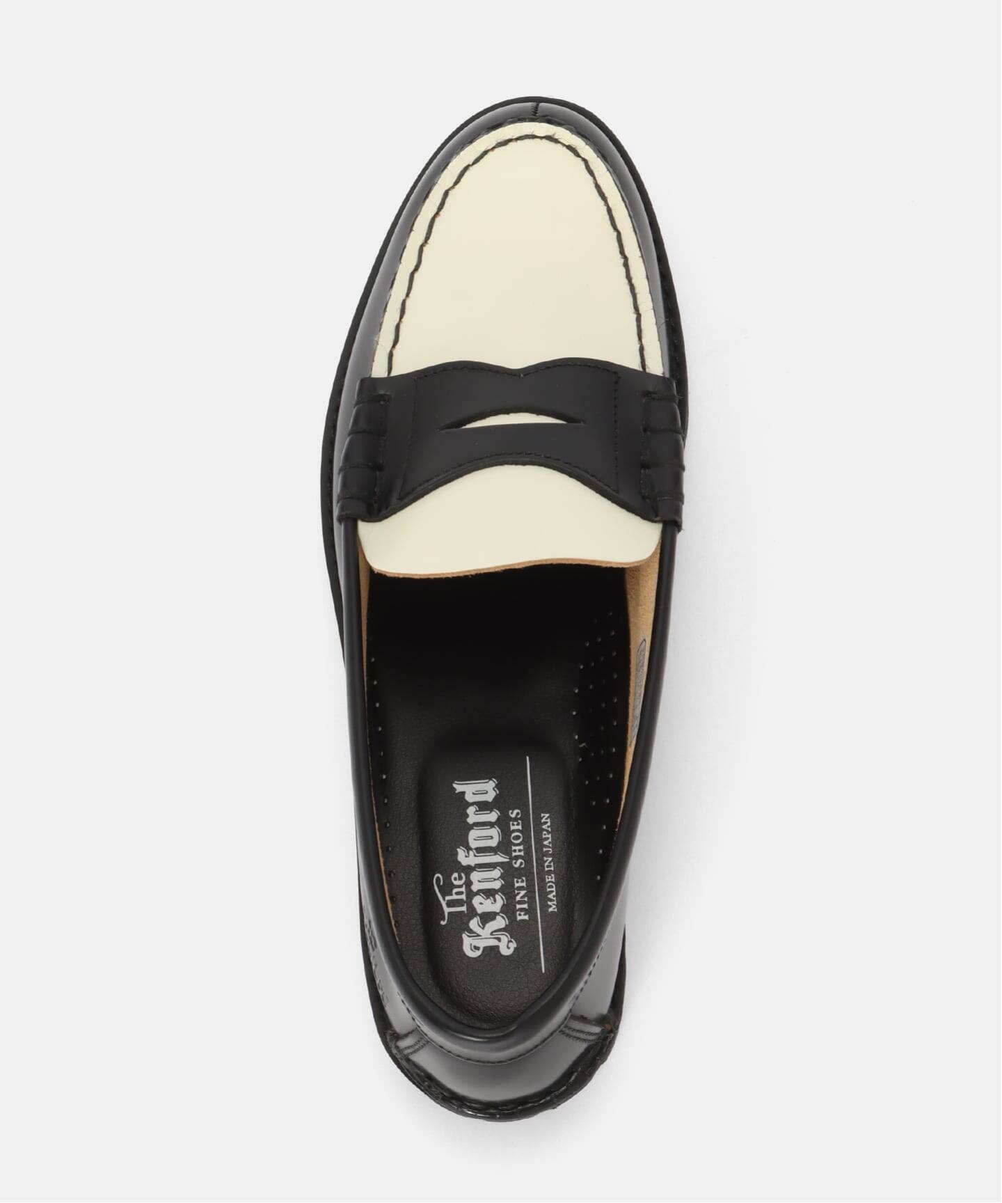 The Kenford Fineshoes TANK SOLE LOAFERS / BLACK WHITE（ローファー