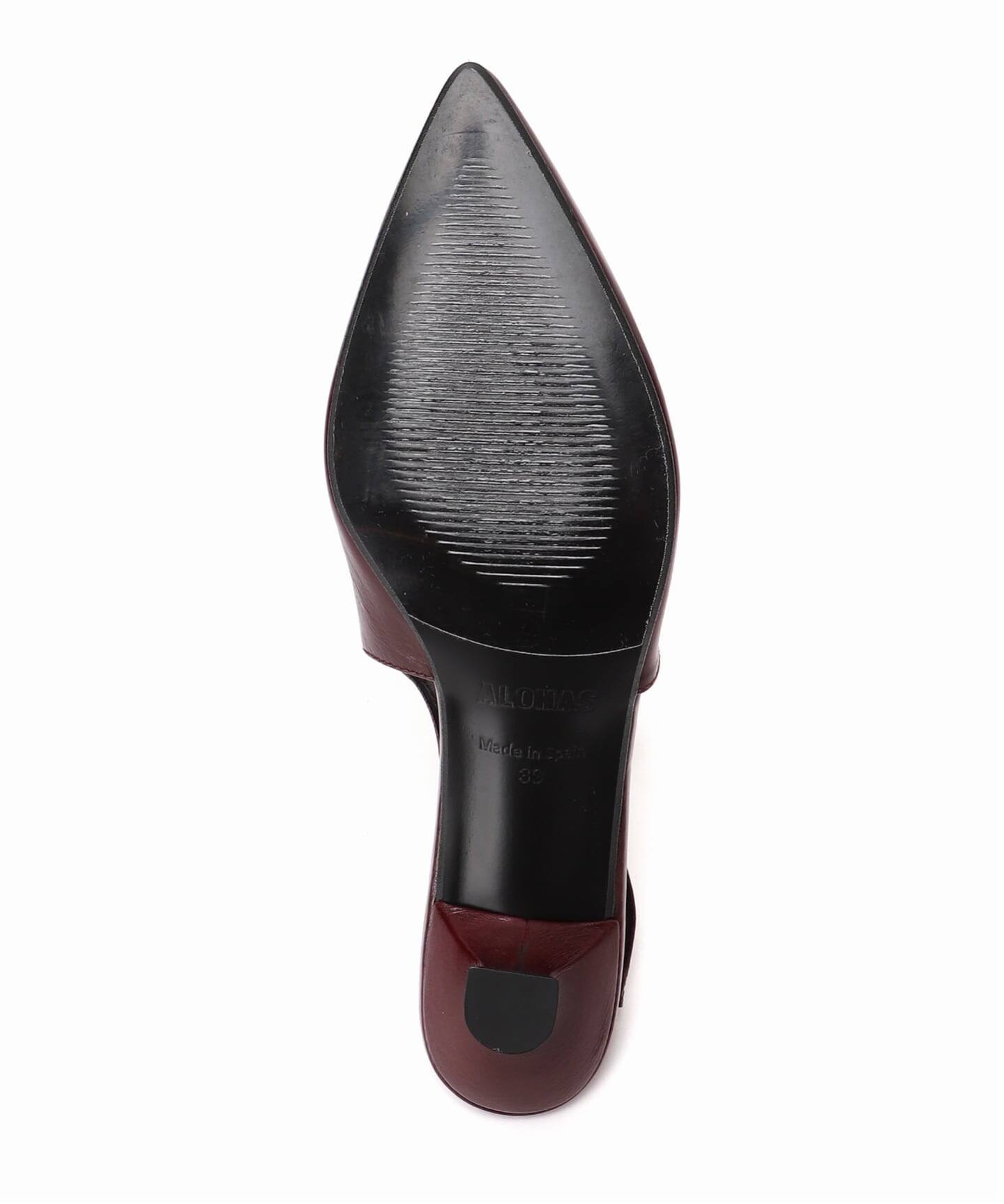 ALOHAS ミュール　37 ALOHAS/アロハス】Eros Burgundy Leather Mules：ミュール