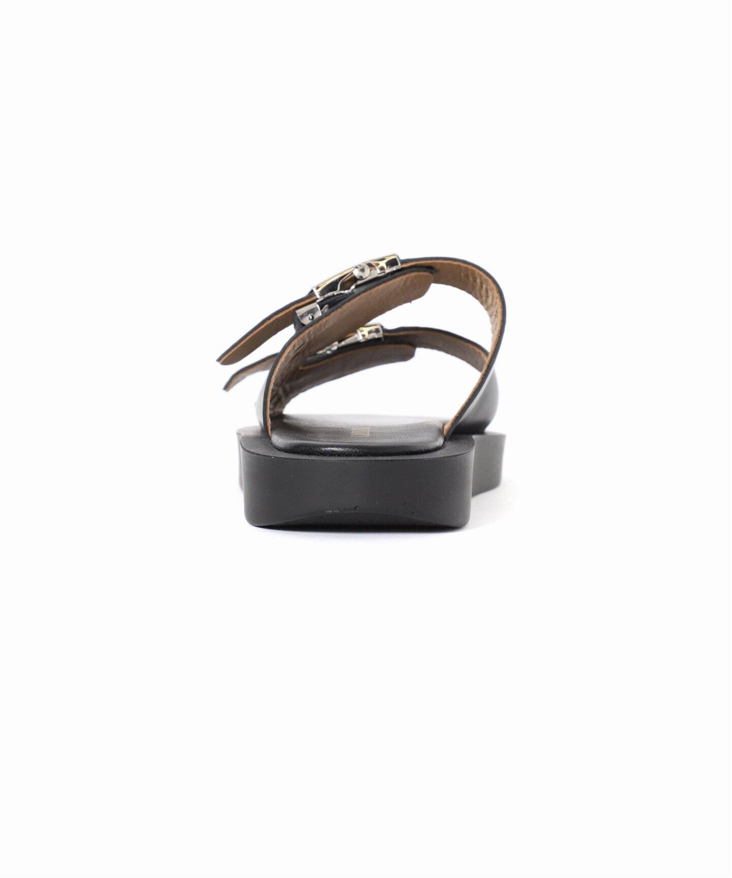 別注》【CAMINANDO/カミナンド】LEATHER BUCKLE PLATFORM：サンダル 