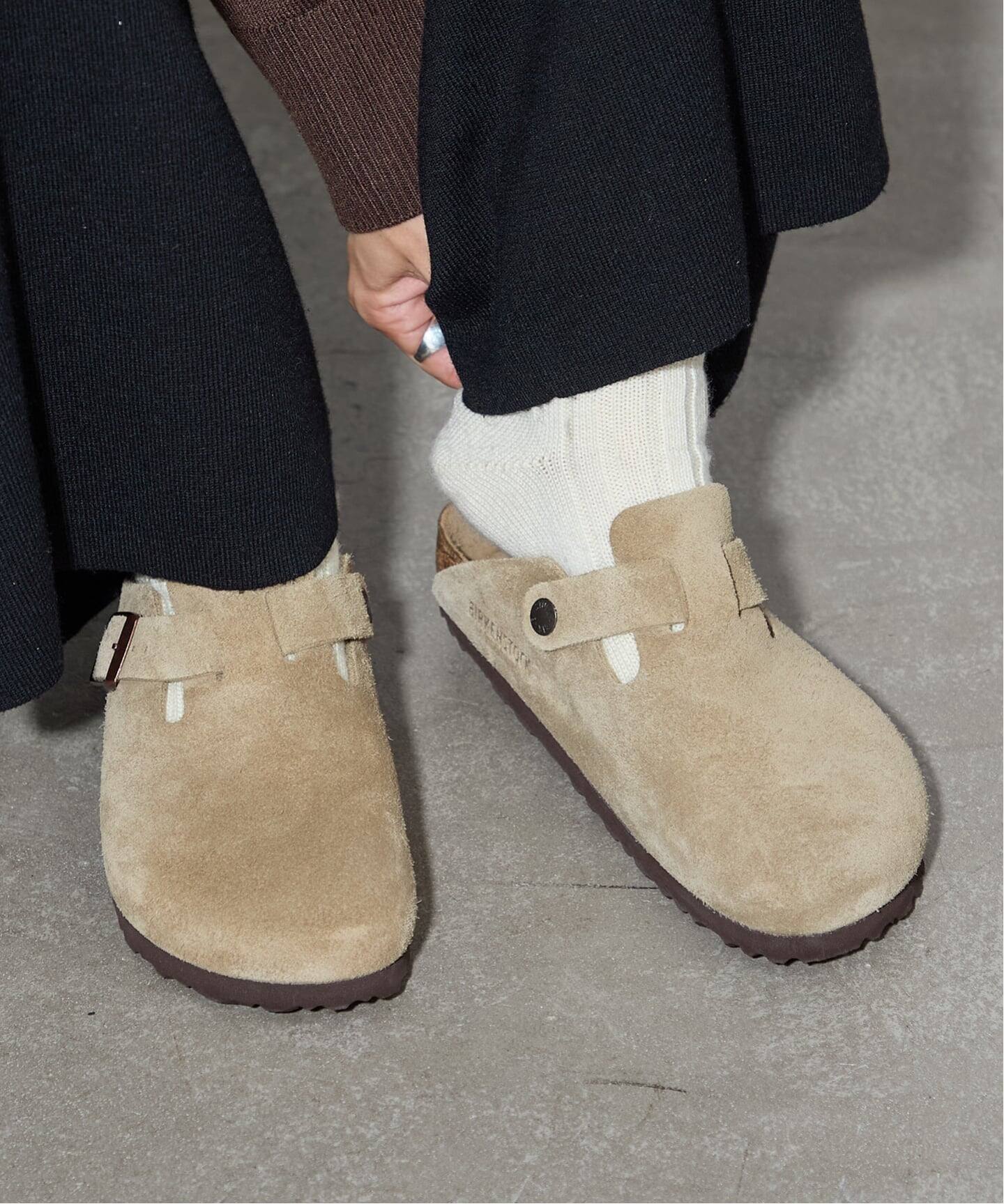 BIRKENSTOCK / ビルケンシュトック】 Boston Taupe Suede（スリッポン