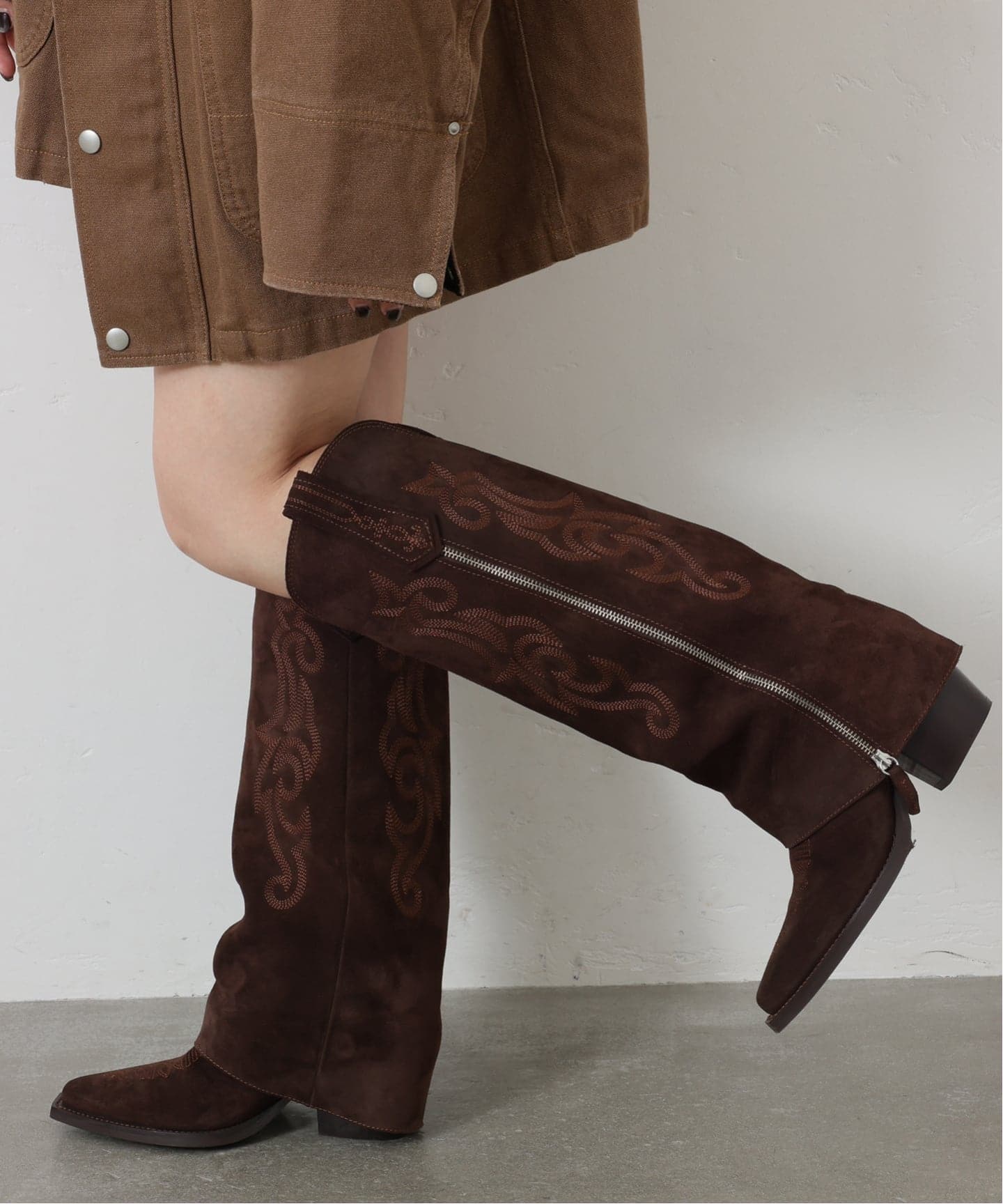 LAYAS/レイヤーズ】Footカバーツキ ロングウエスタン（ロングブーツ