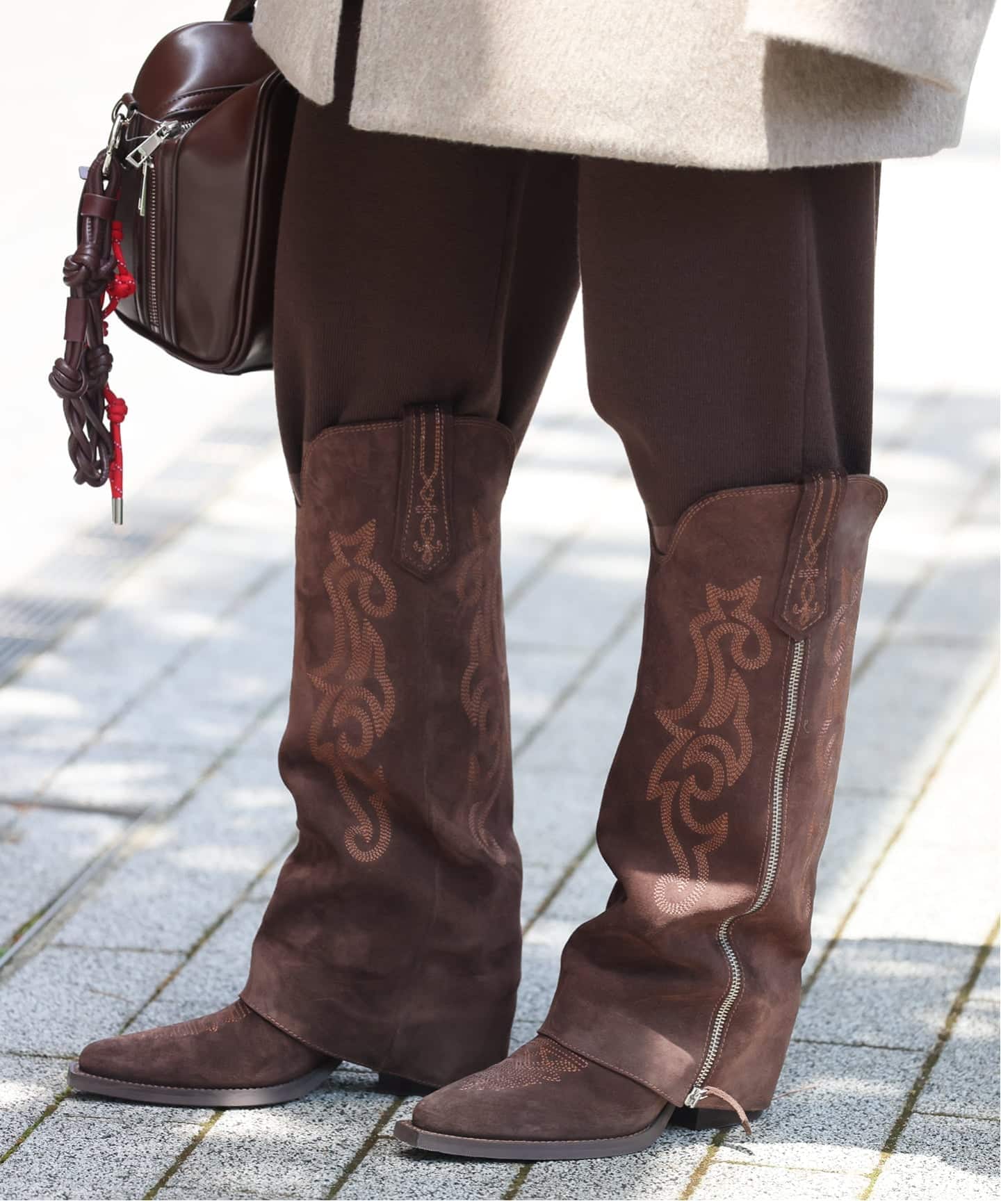 LAYAS/レイヤーズ】Footカバーツキ ロングウエスタン（ロングブーツ