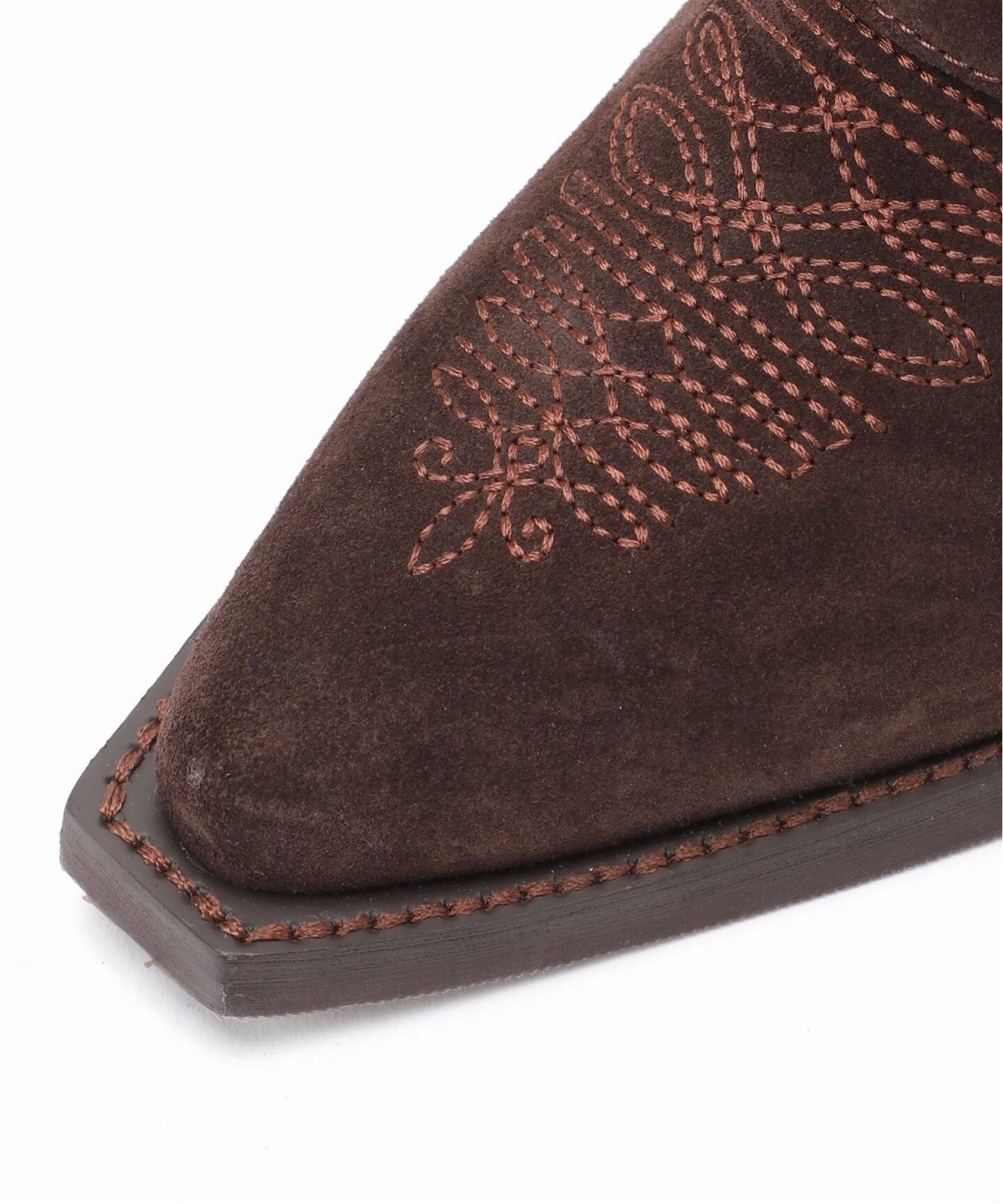 ジャーナルスタンダード【LAYAS】 ウエスタンブーツ スエードブーツ LAYAS/レイヤーズ】Footカバーツキ ロングウエスタン（ロングブーツ