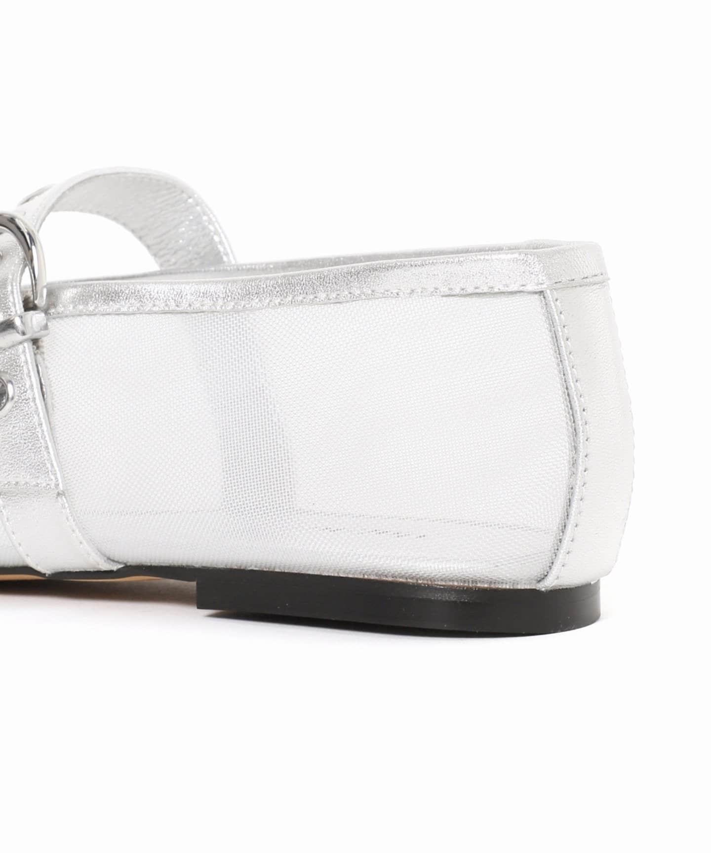Mollini/モリーニ】 NUDE MESH PATENT（フラットシューズ