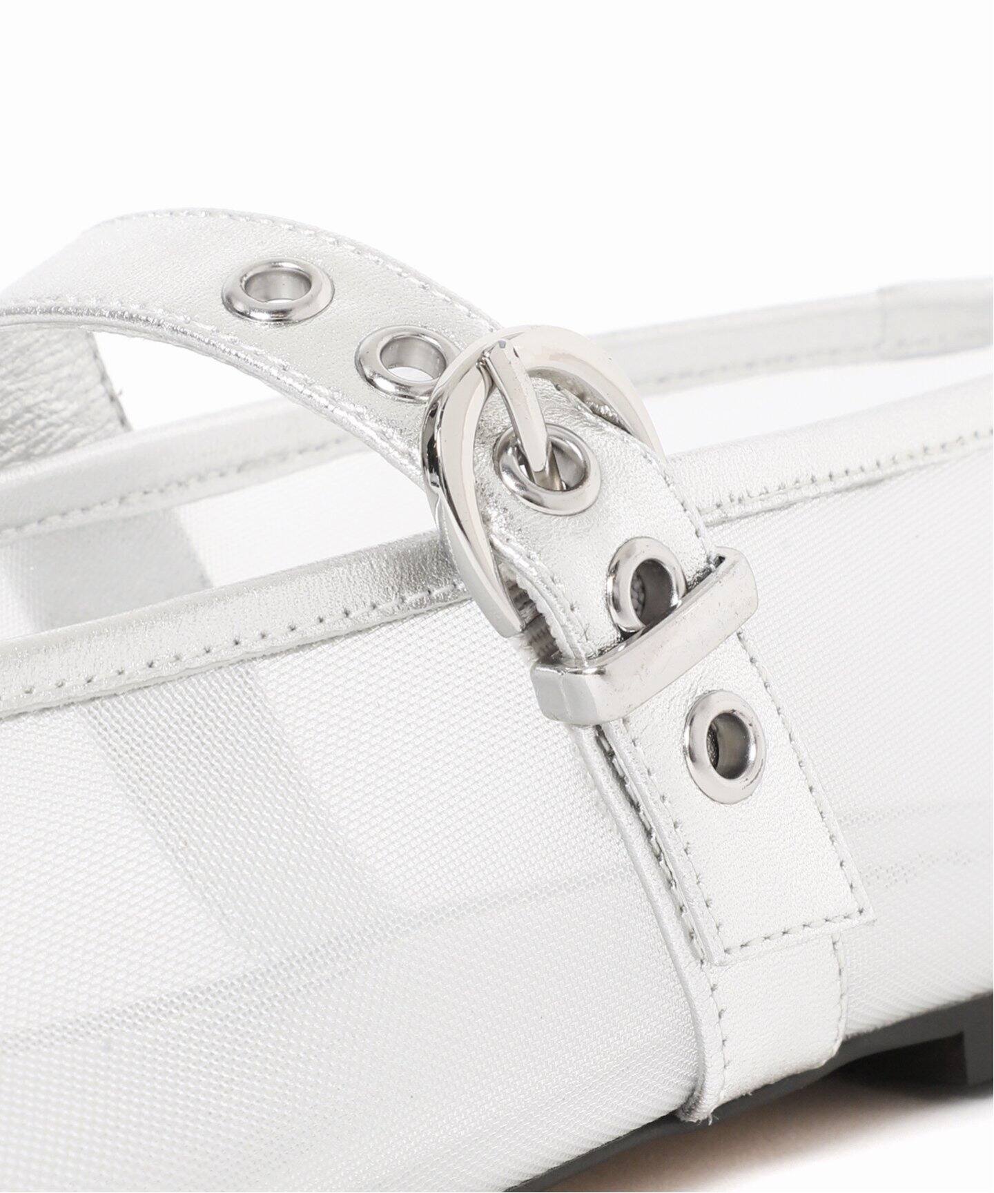Mollini/モリーニ】 NUDE MESH PATENT（フラットシューズ