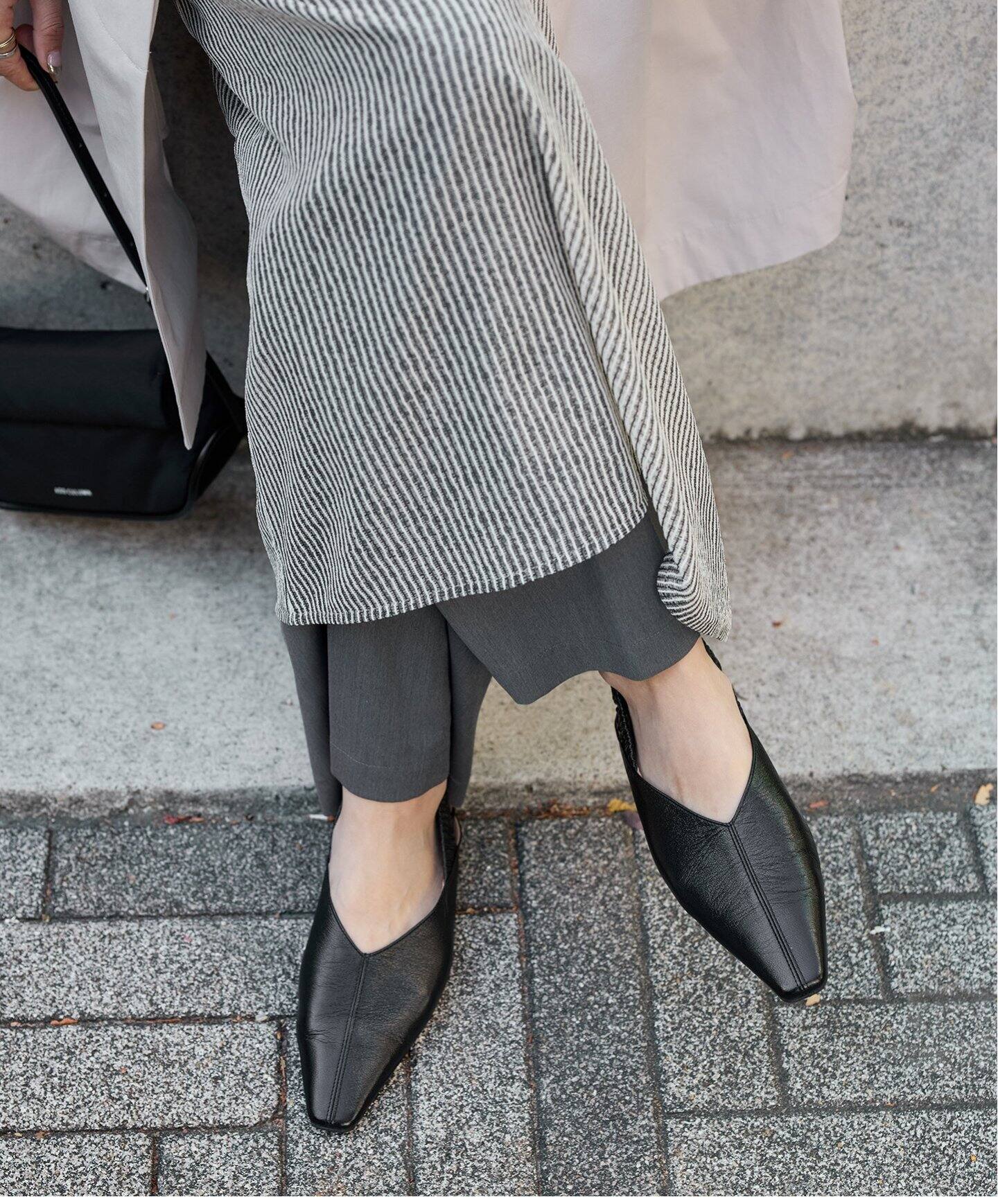 atelier brugge/アトリエブルージュ】 Shirring Slingback