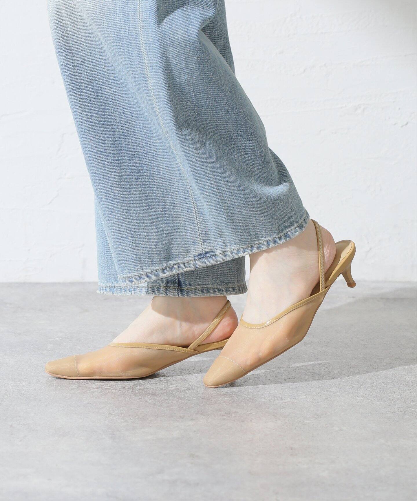 LE VERNIS/ル・ベルニ】 Sheer mules 244-211306（サンダル