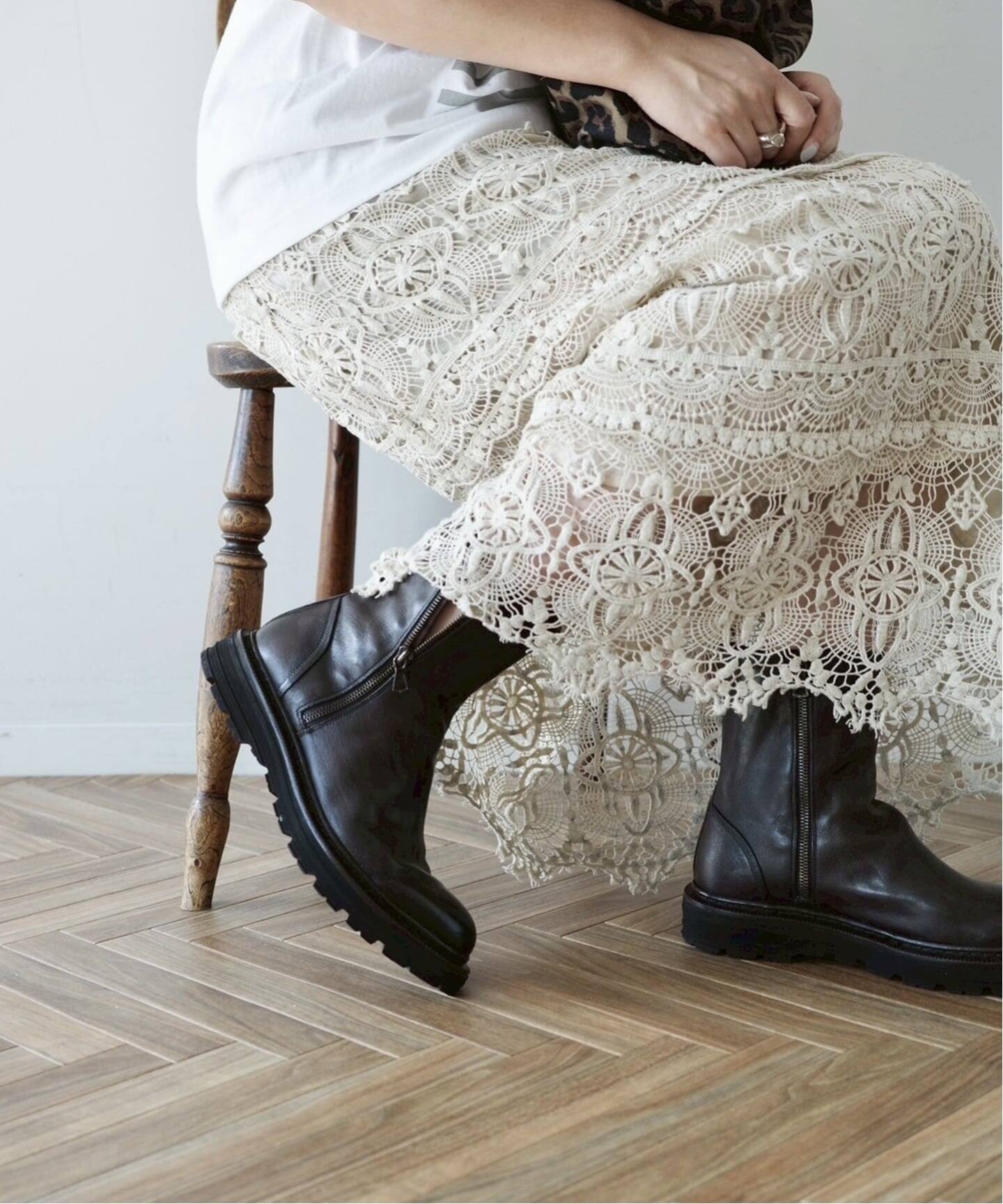 追加》【STURLINI】 BOTHS SIDE ZIP BOOTS（ブーティ・ショートブーツ