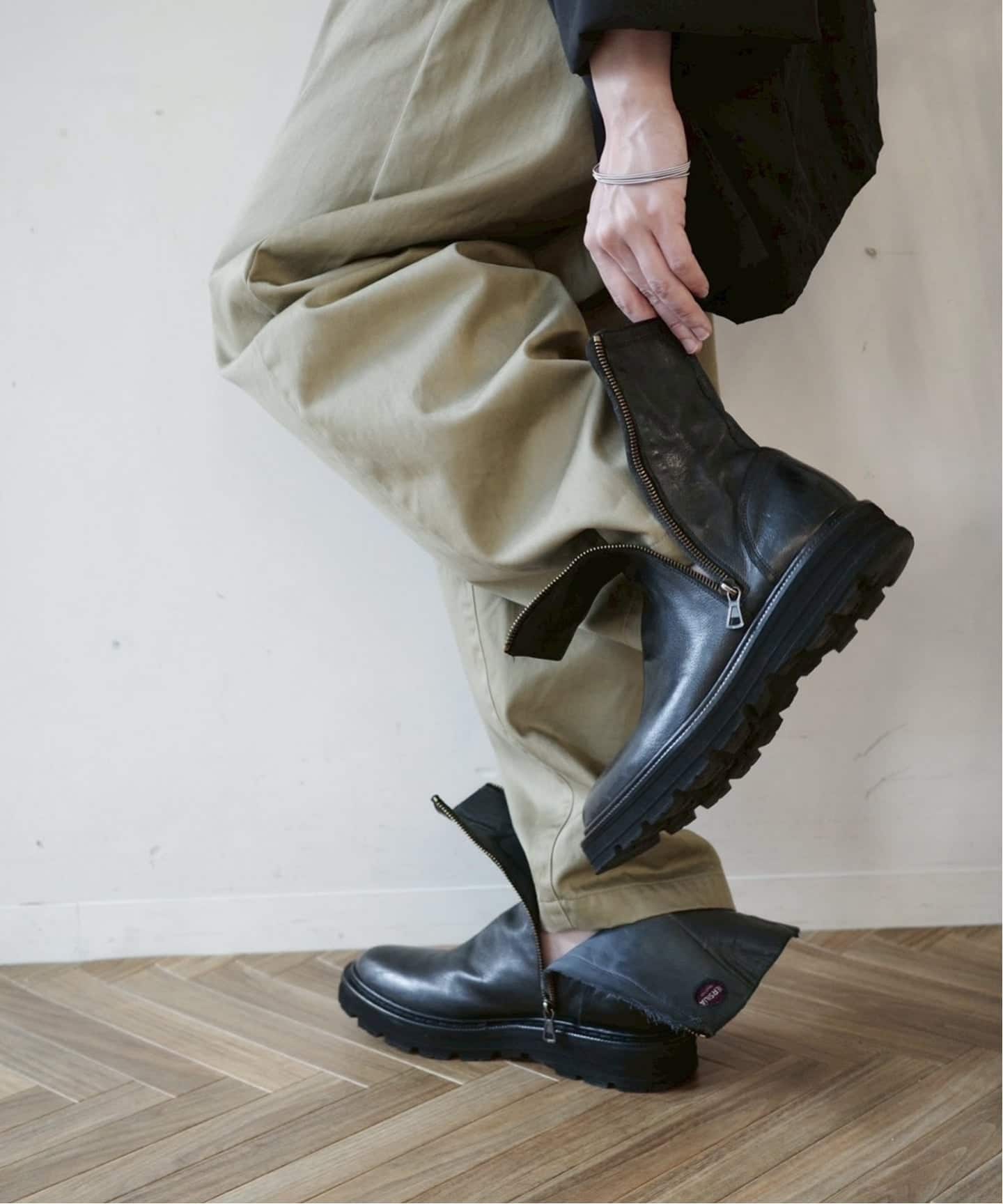 STURLINI】 BOTHS SIDE ZIP BOOTS（ブーティ・ショートブーツ