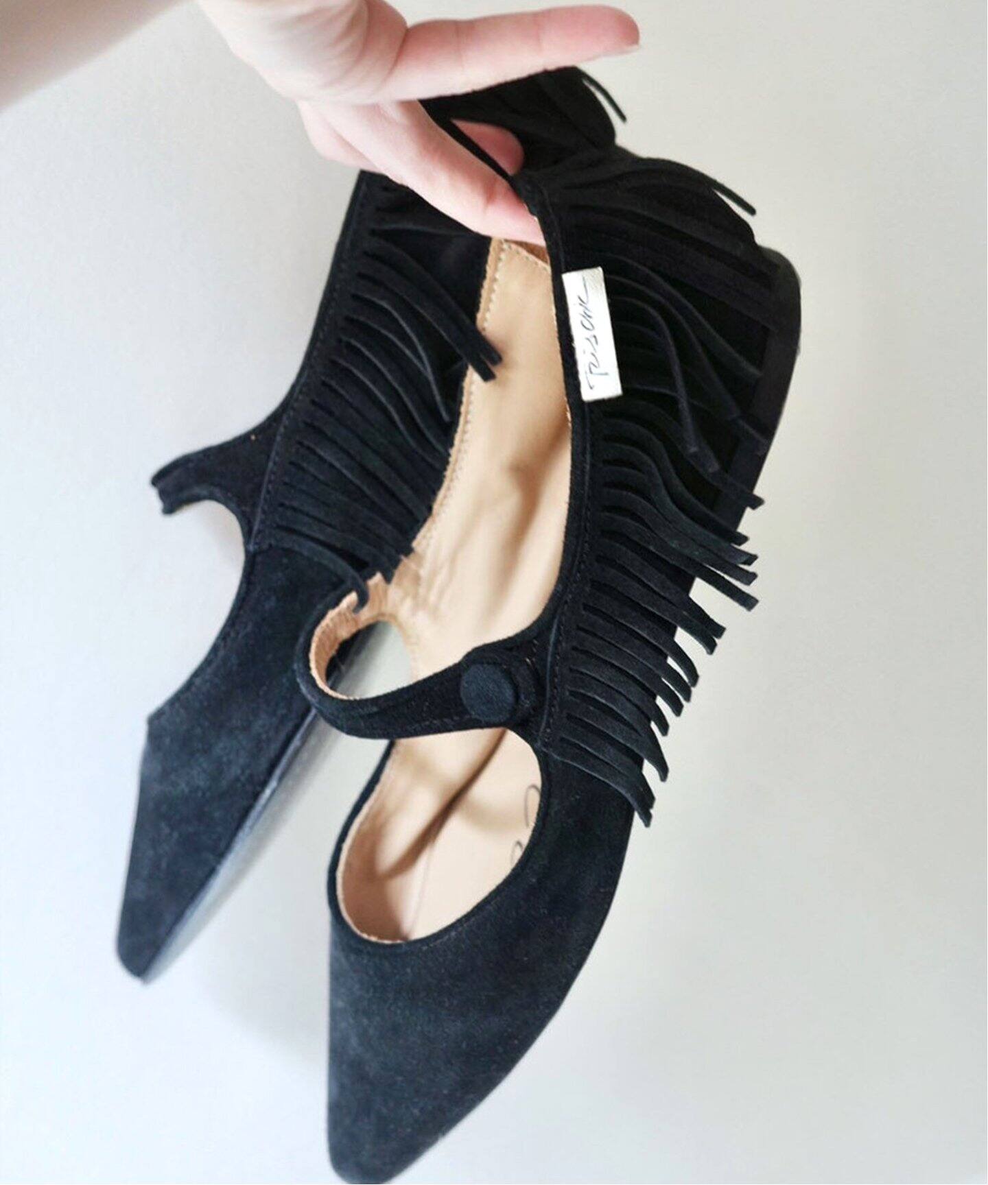 Passion Blanche / パッションブランシェ】HE FRINGE STRAP PUMPS 