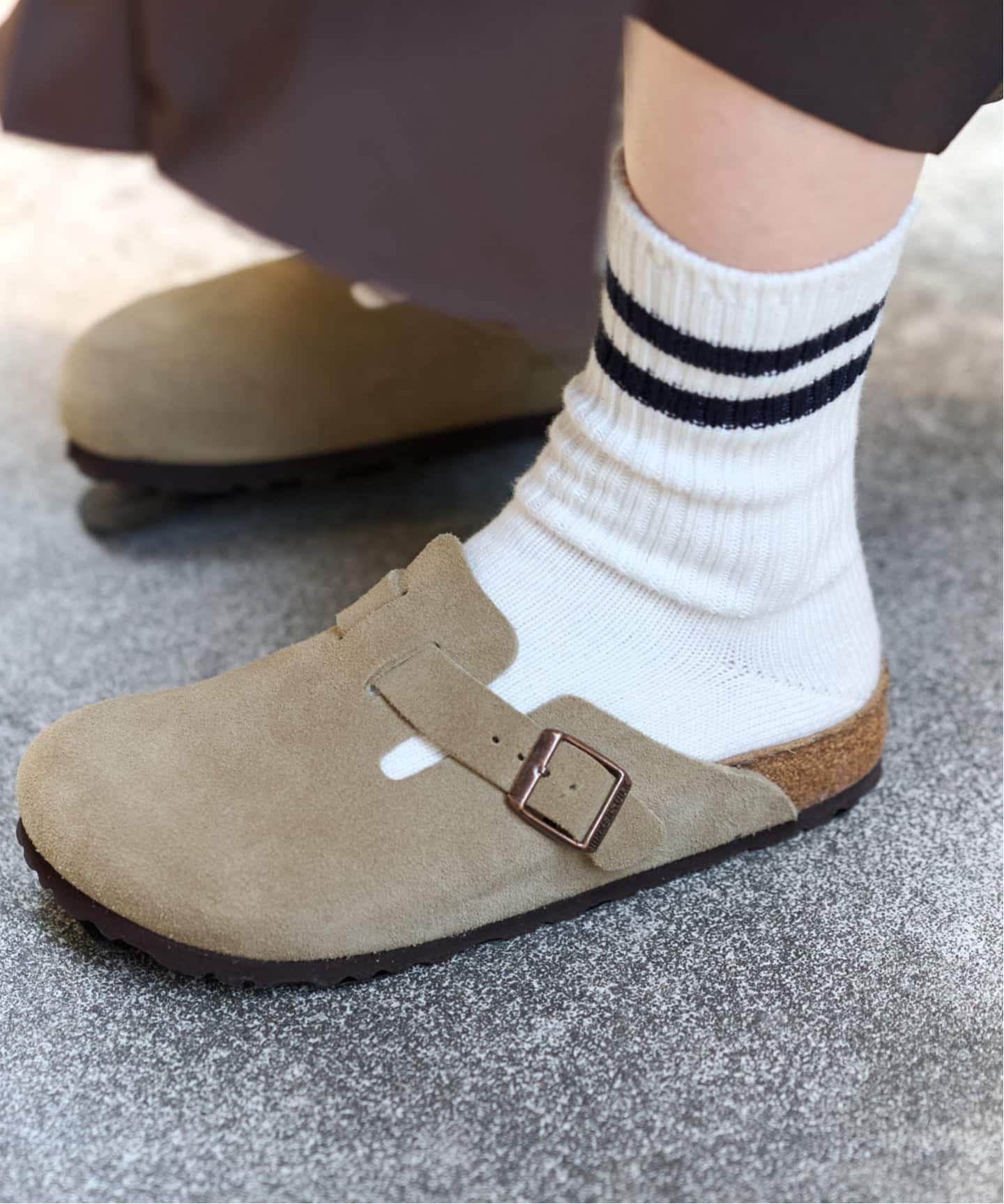 BIRKENSTOCK BOSTON Taupe サンダル 42 追加》【BIRKENSTOCK/ビルケンシュトック】BOSTON TAUPE SUEDE