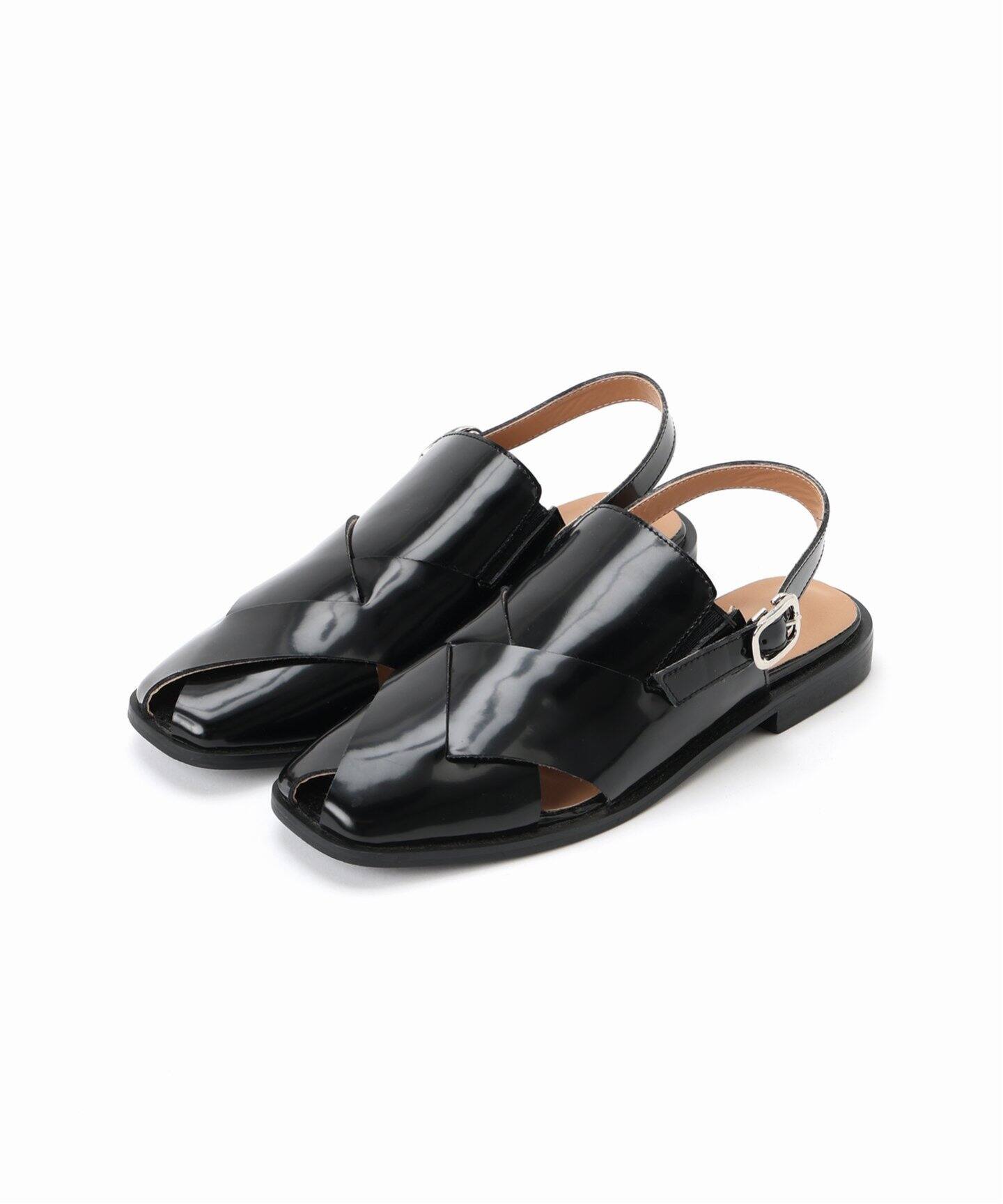 25SSジャーナルrelume購入VELETTOスクエアトゥストラップサンダル VELETTO/ヴェレット】 スクエアトゥストラップサンダル