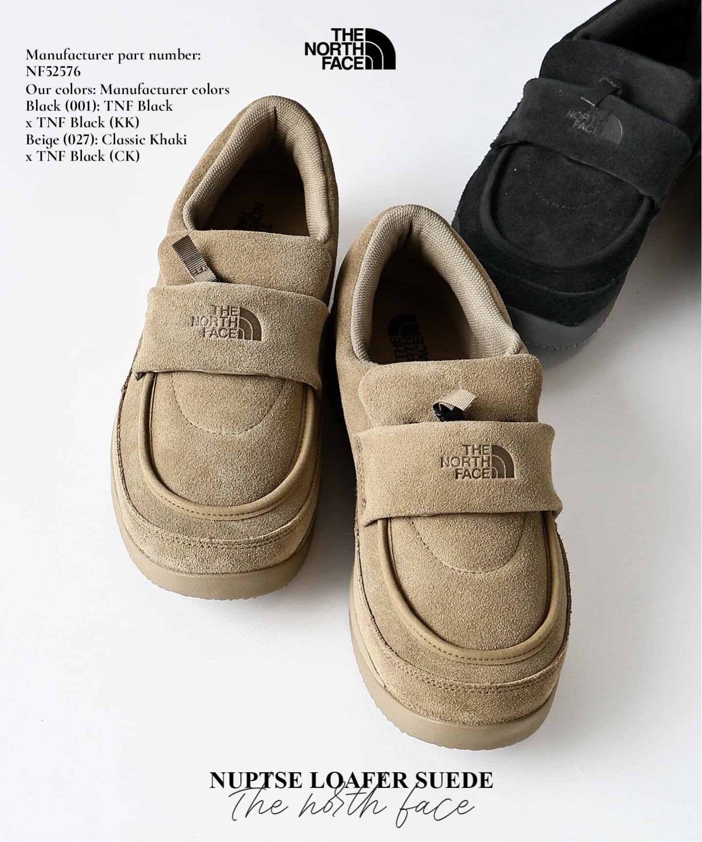 THE NORTH FACE / ノースフェイス ヌプシ ローファー スエード NF52576 