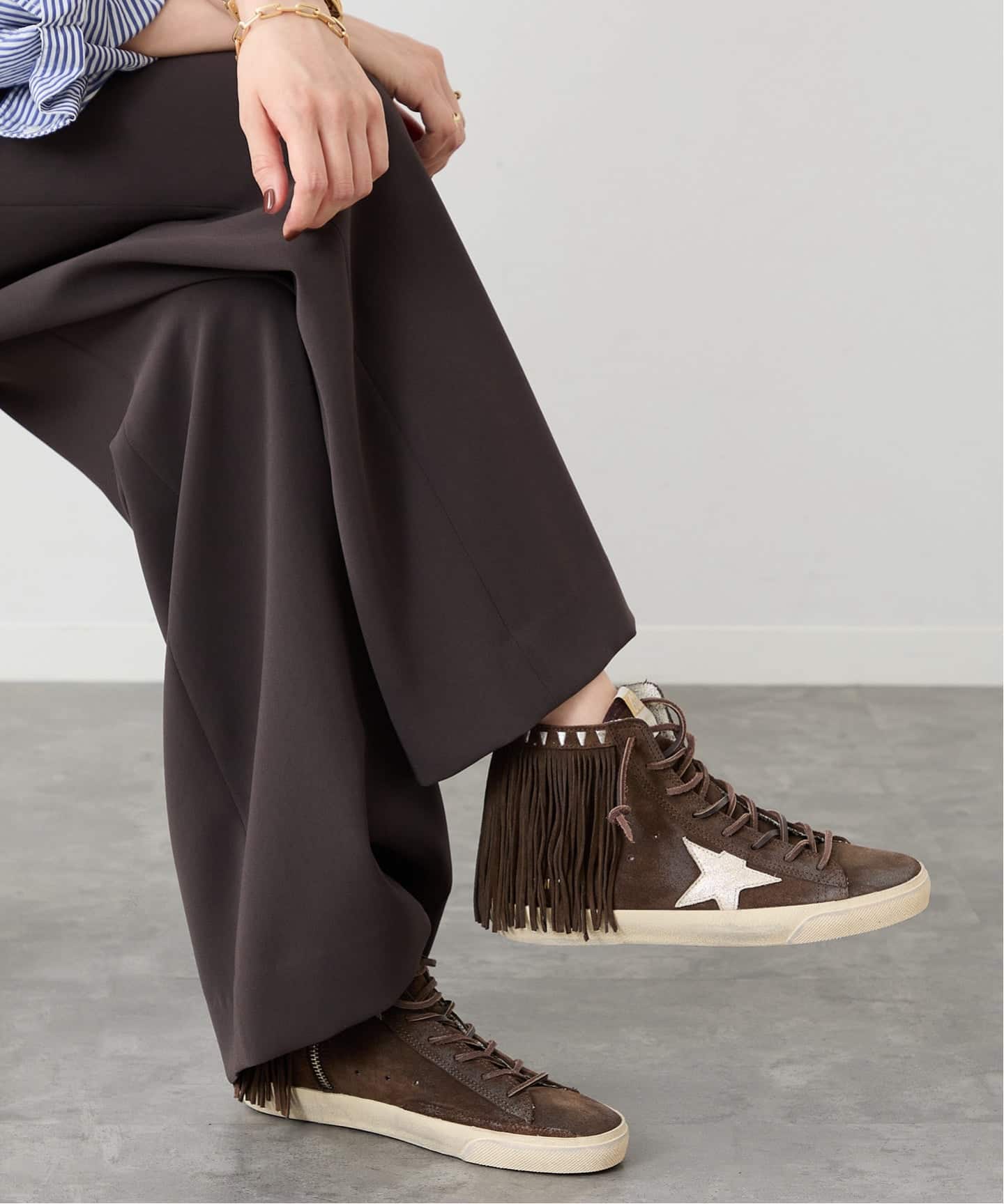 GOLDEN GOOSE / ゴールデングース】FRANCY WITH FRINGES
