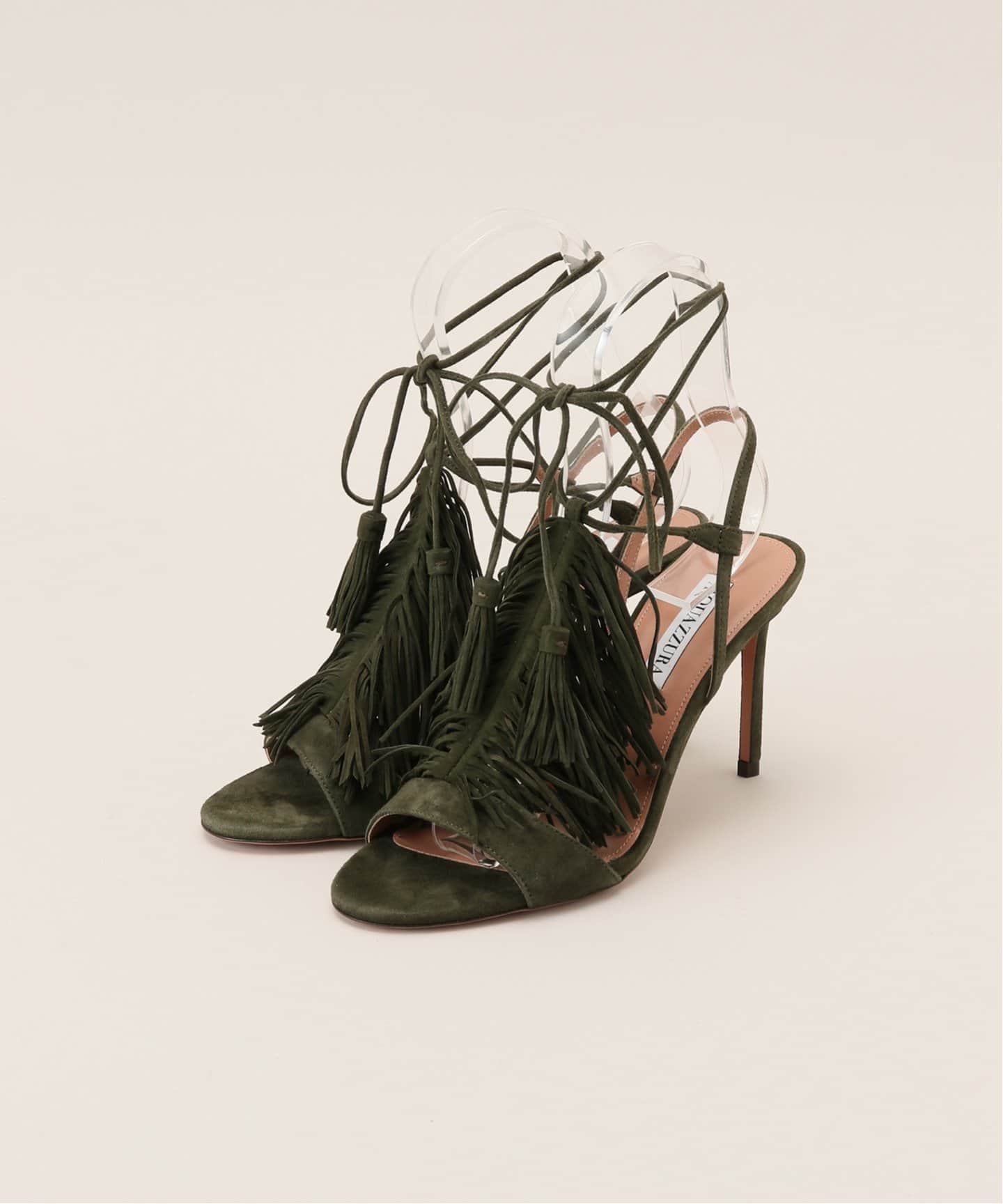 アクアズーラaquazzura black sandal 23