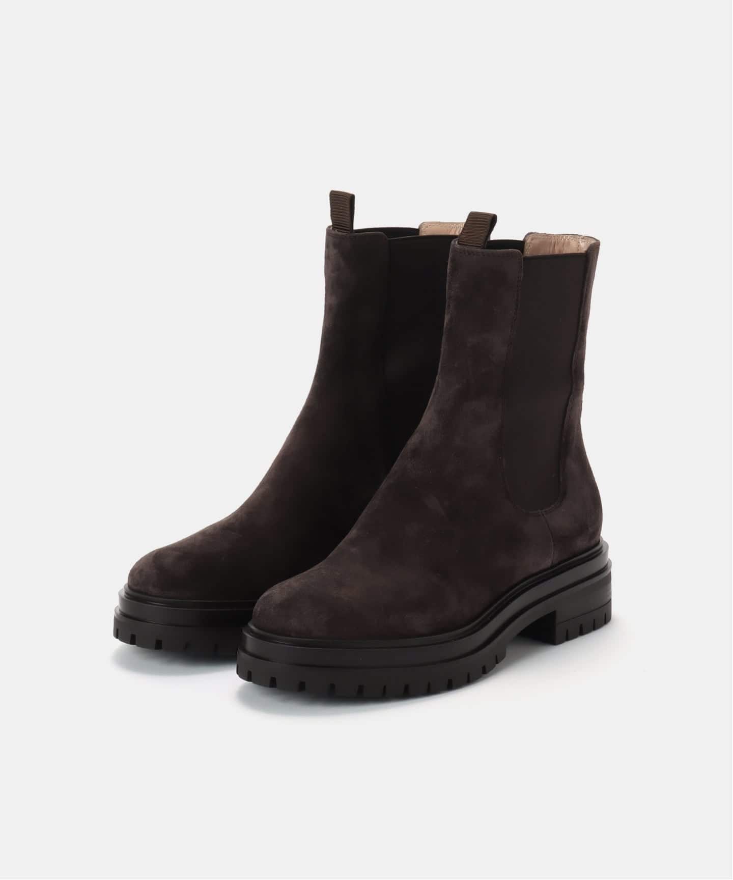 GIANVITO ROSSI ショートブーツ 37 ブラウンスエード Gianvito Rossi(ジャンヴィト ロッシ) ブーツ(レディース
