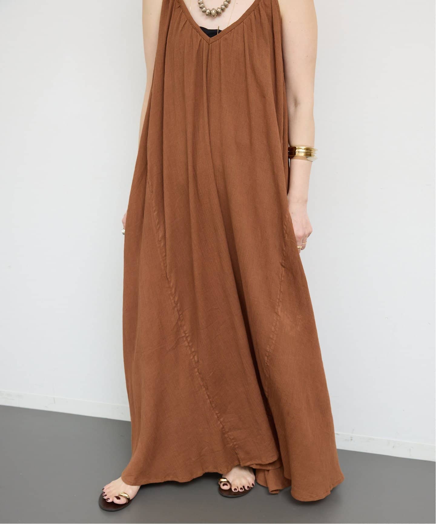 NICOLAS LAINAS/ニコラスライナス】BROWN SNAKE SANDAL