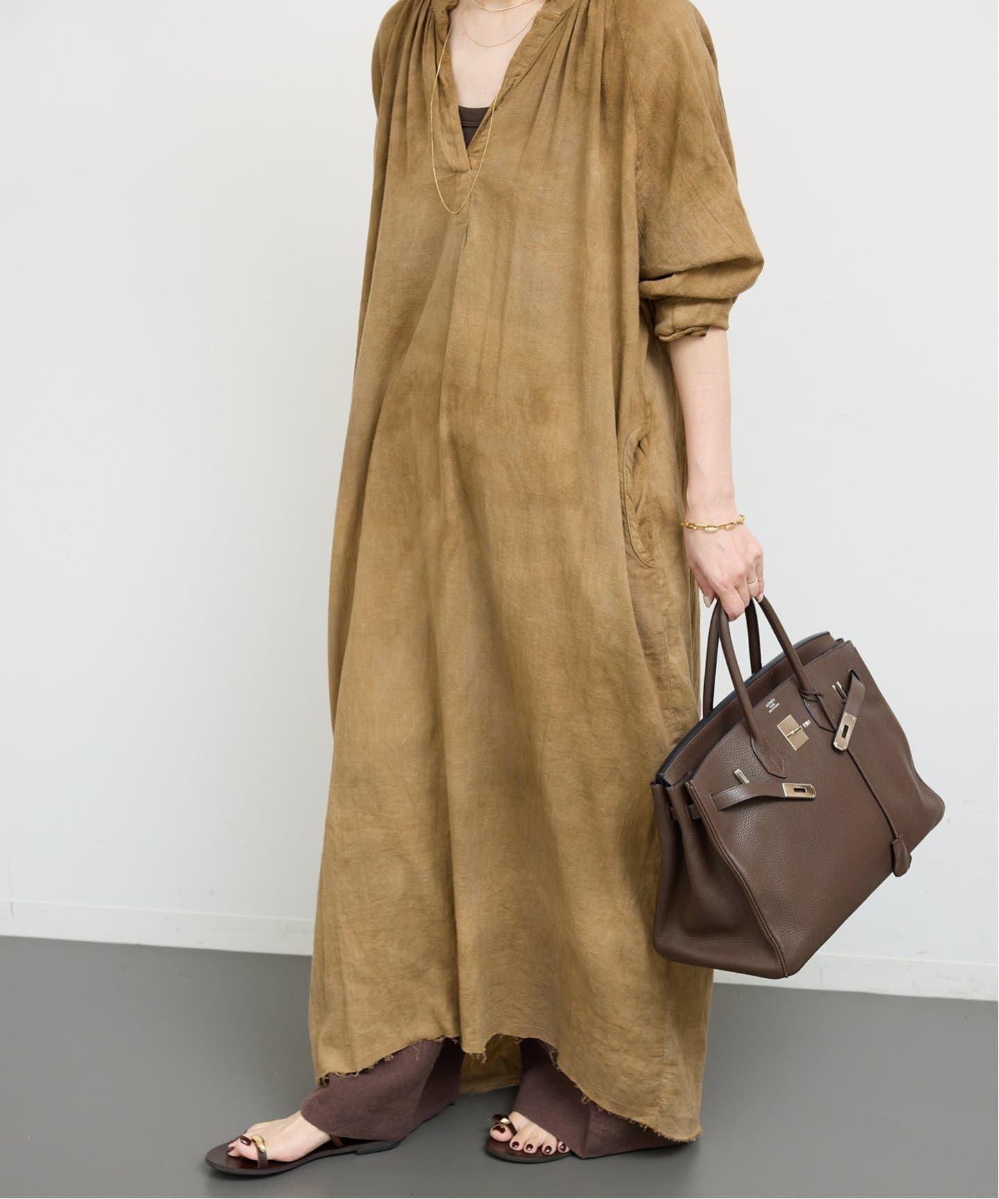 NICOLAS LAINAS/ニコラスライナス】BROWN SNAKE SANDAL