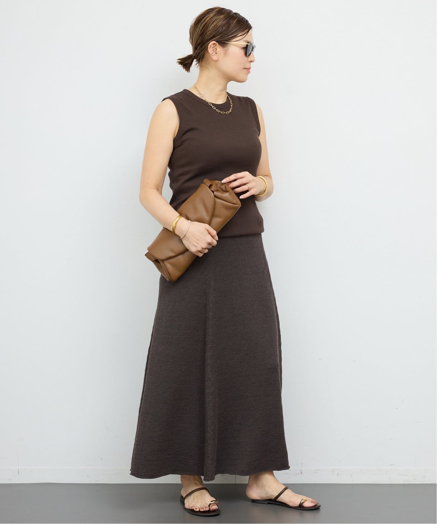 超美品☆ ニコラスライナス＊BROWN SNAKE SANDAL 38 NICOLAS LAINAS/ニコラスライナス】BROWN SNAKE SANDAL
