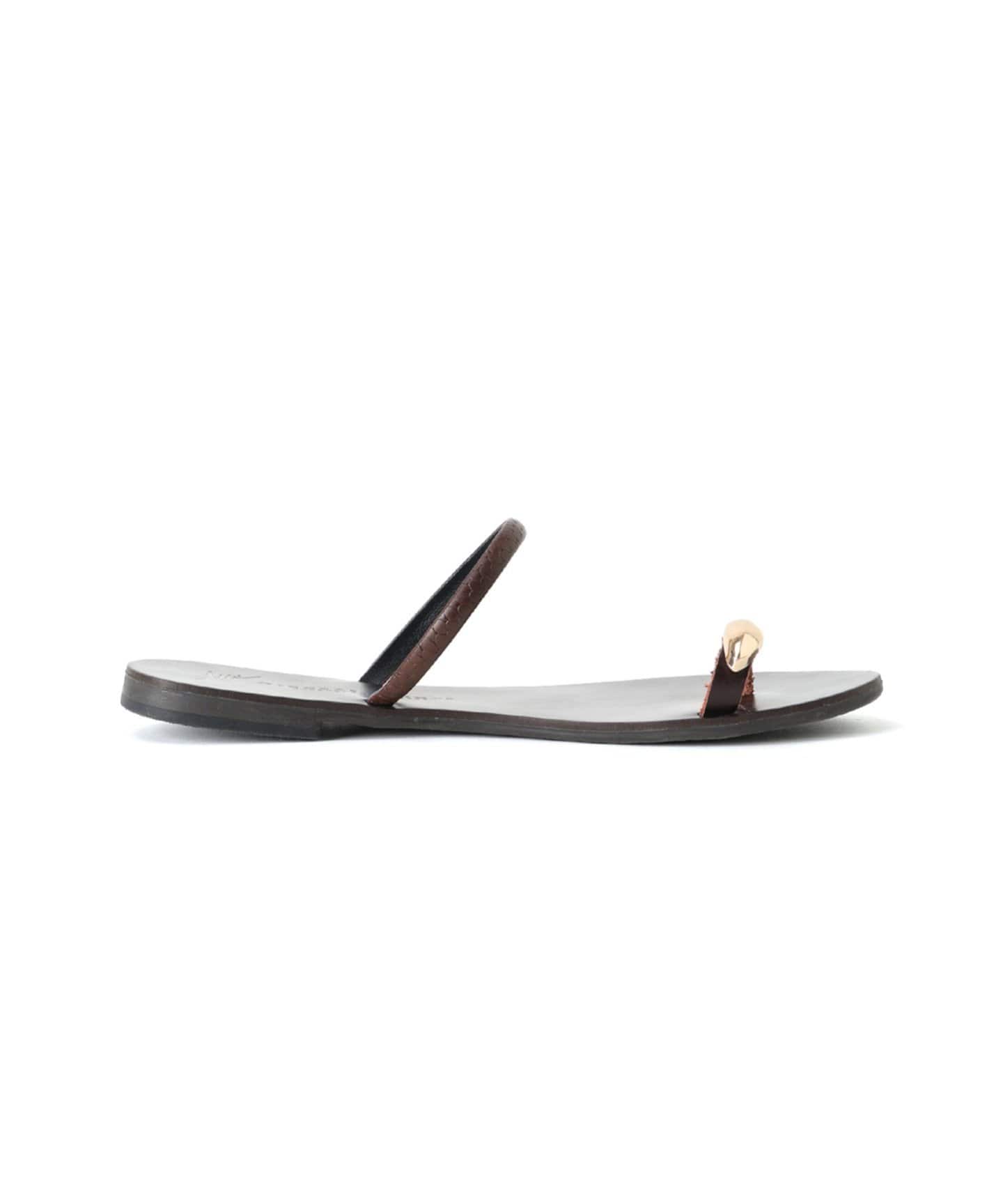 超人気ブティック NICOLAS LAINAS/ニコラスライナス】BROWN SNAKE SANDAL 靴
