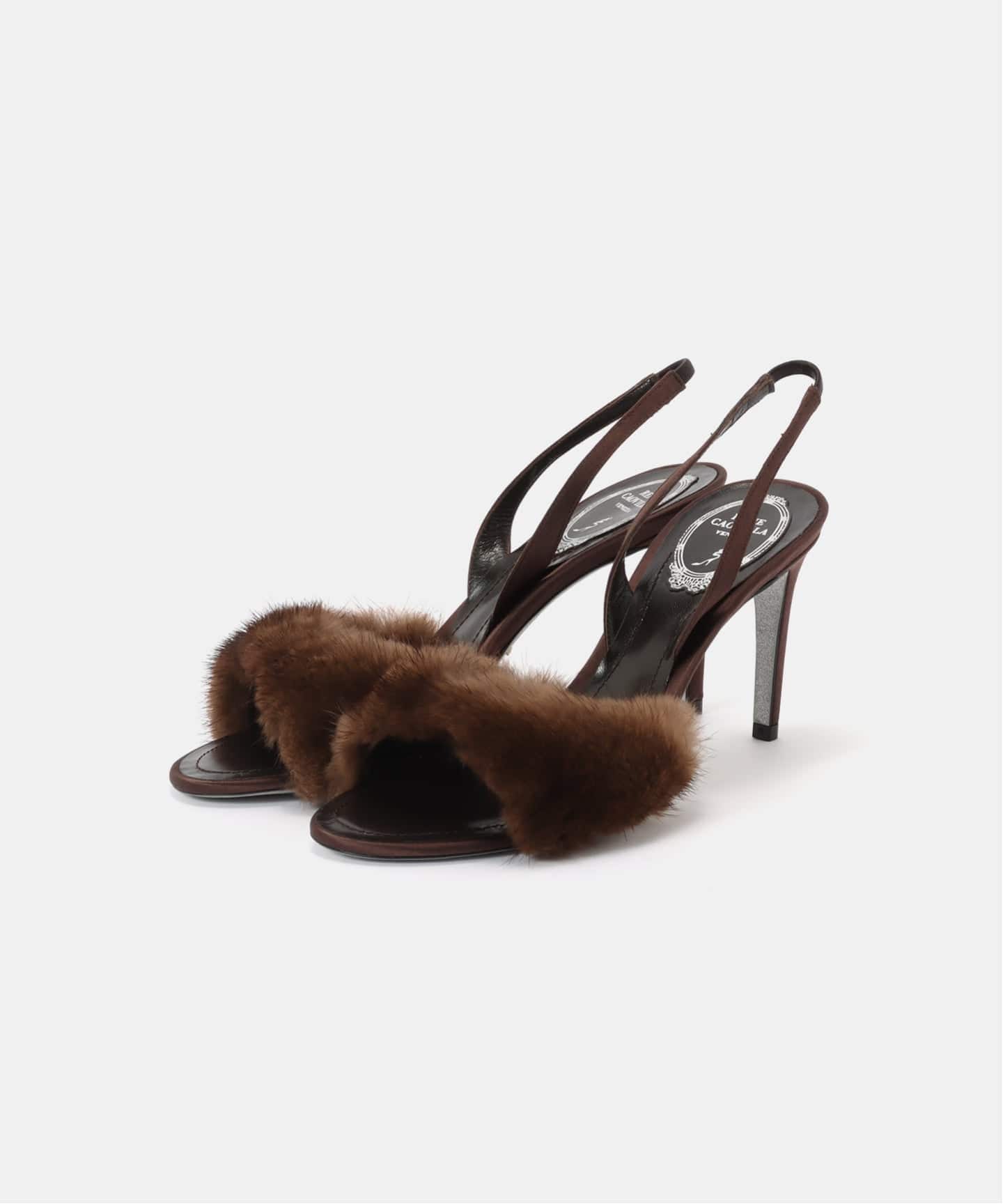 RENE CAOVILLA/レネ カオヴィラ】FUR サンダル（8cm）（サンダル