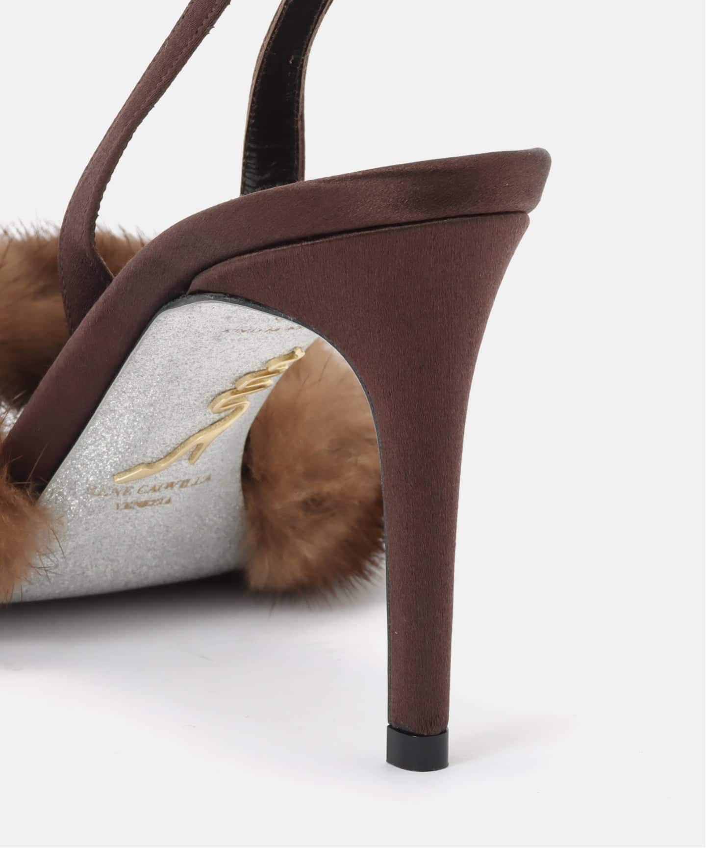 RENE CAOVILLA/レネ カオヴィラ】FUR サンダル（8cm）（サンダル