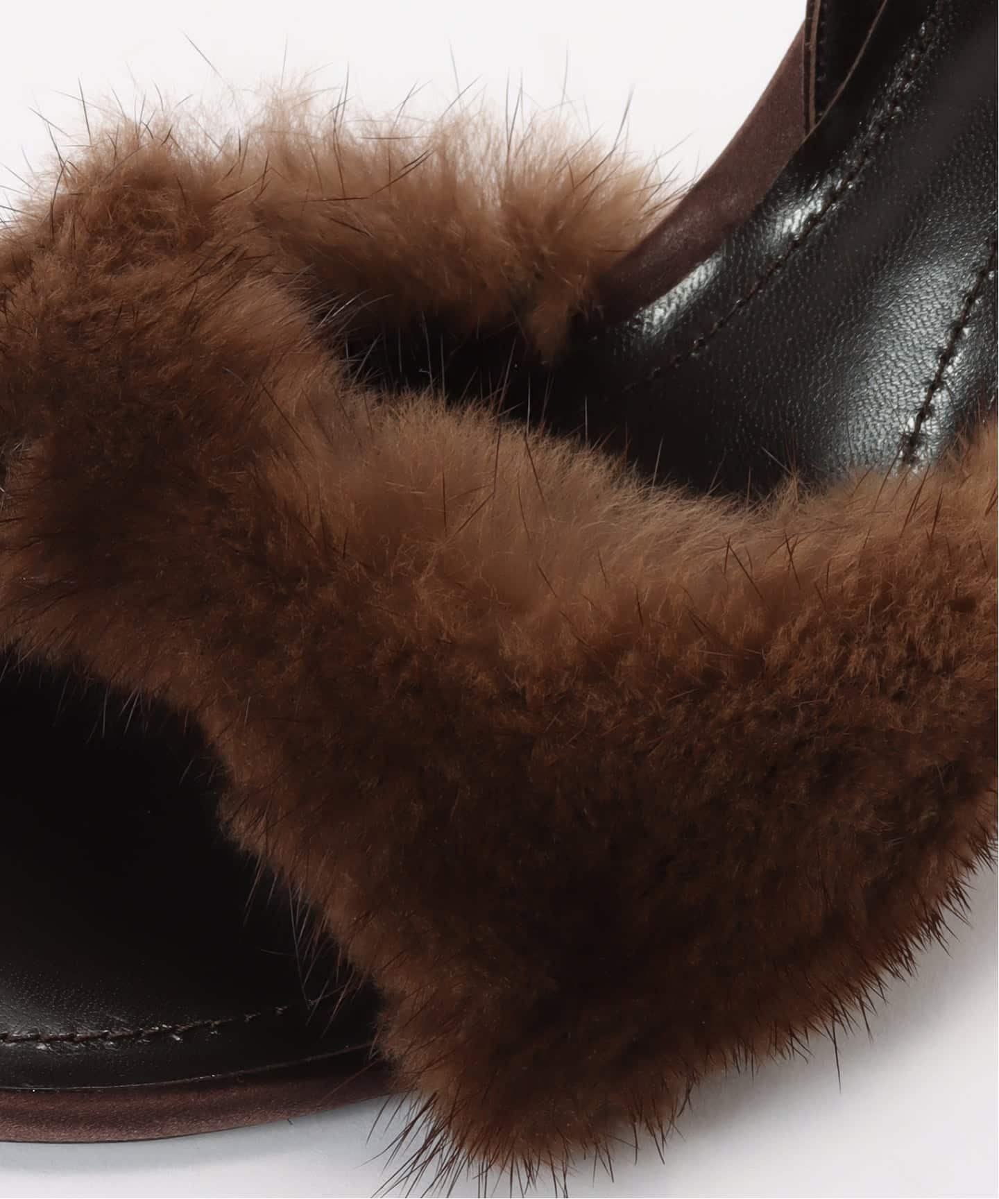 RENE CAOVILLA/レネ カオヴィラ】FUR サンダル（8cm）（サンダル