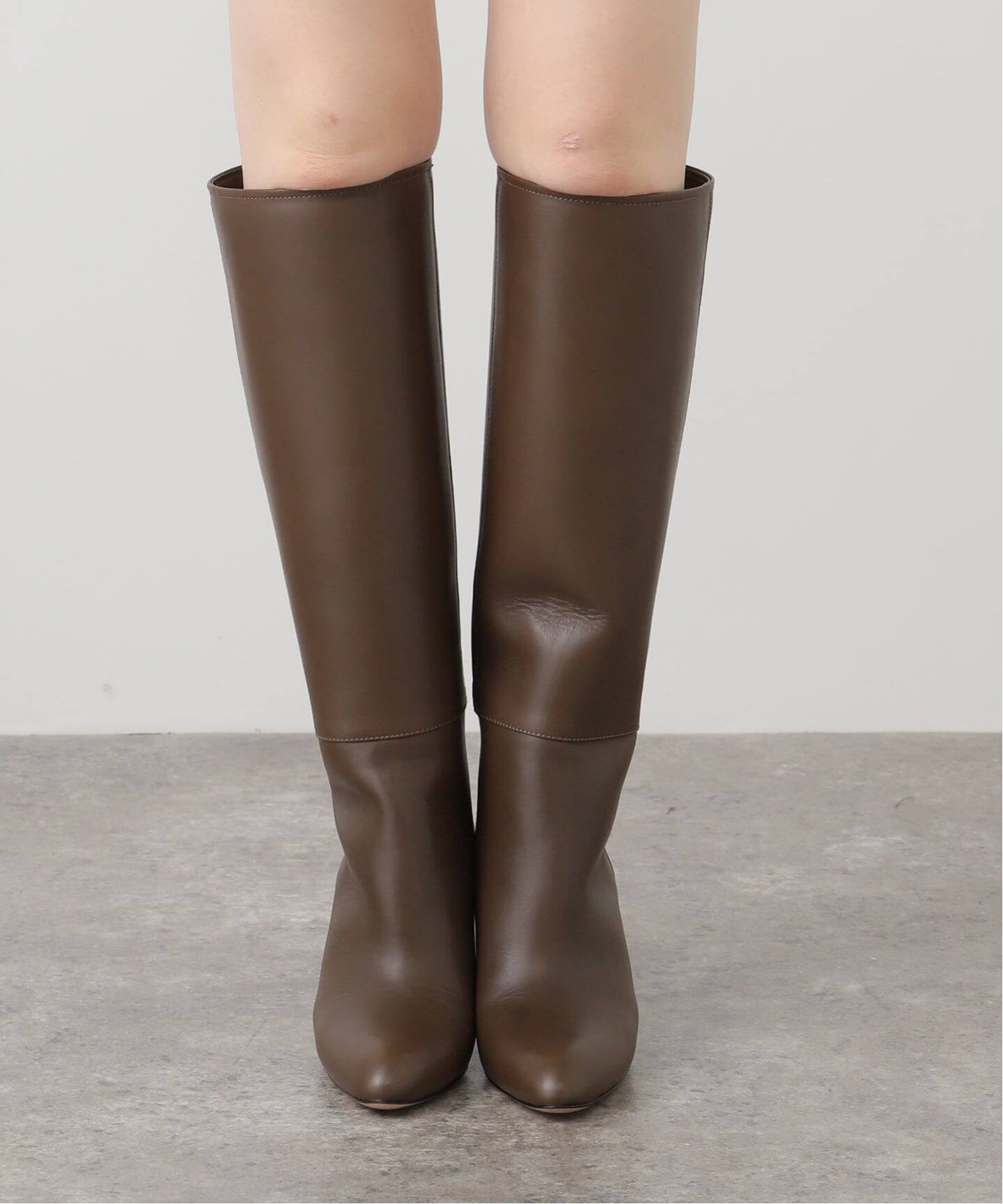 お値下げ！美品！PELLICO ロングブーツ 美品】PELLICO ペリーコ ロングブーツ グレー レザー 37(24cm