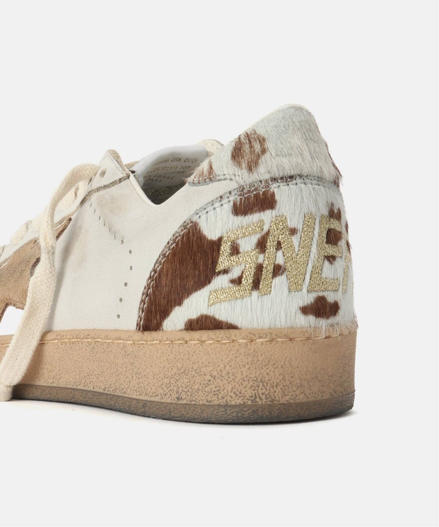【GOLDEN /ゴールデングース】HORSY ZEBRA スニーカー Golden Goose Ballstar Zebra Horsy Star Sneaker in Beige