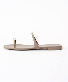 GIUSEPPE ZANOTTI/ジュゼッペ ザノッティ】 SILVER PLATE FLAT SANDAL 