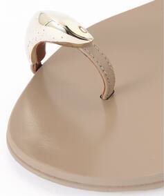 GIUSEPPE ZANOTTI/ジュゼッペ ザノッティ】 SILVER PLATE FLAT SANDAL 