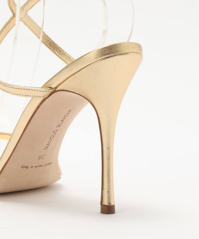 マノロブラニク ハイヒールサンダル 24cmの通販はau PAY マーケット - 輸入雑貨のネットストア Co.Ltd. | au PAY  マーケット－通販サイト 【美品】マノロブラニク 37 （24cm）ゴールド ハイヒール サンダル 金