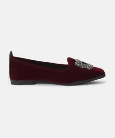 MALUS/マリュス】 Velvet bijou shoes（その他シューズ）｜L 