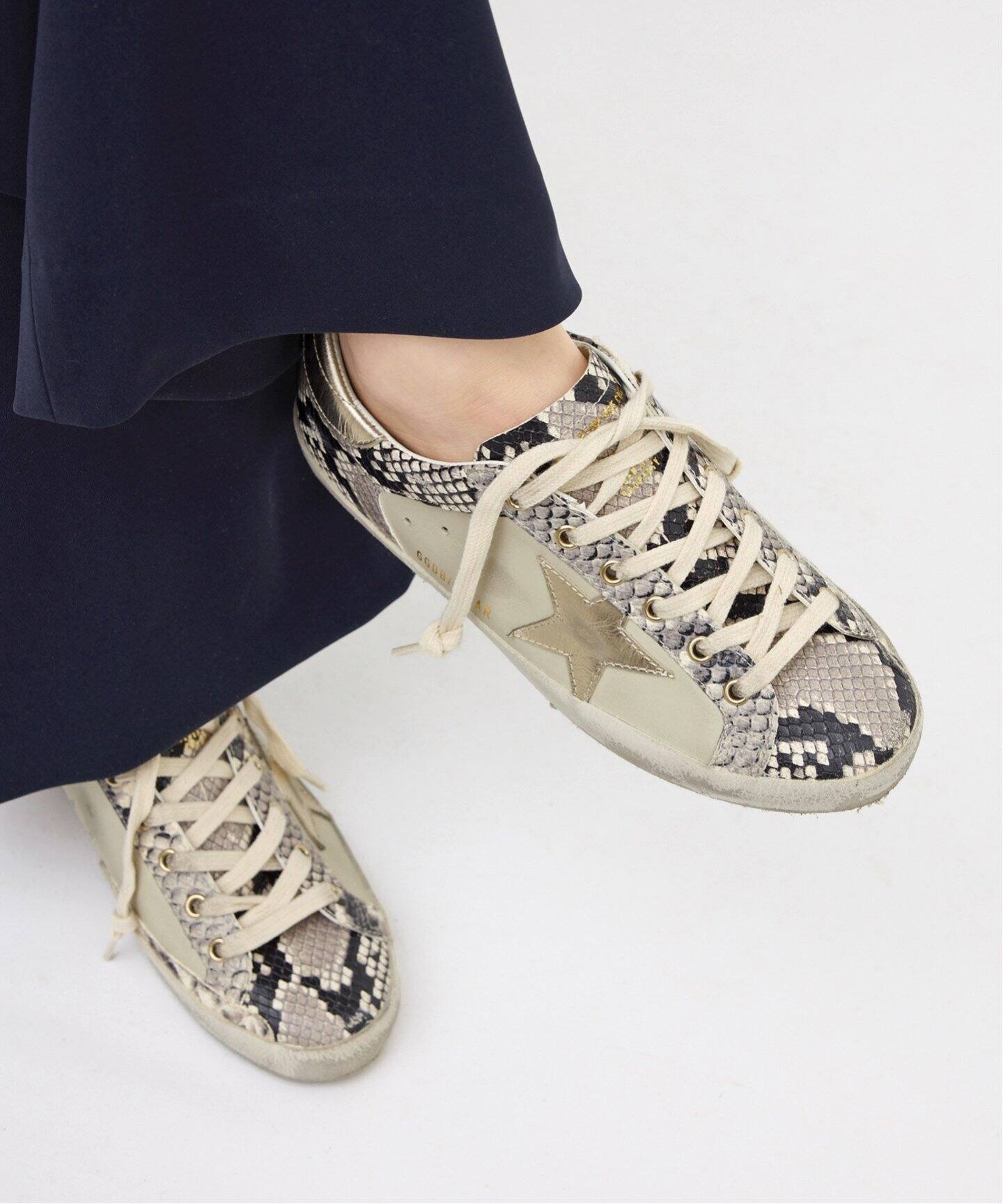 GOLDEN GOOSE/ゴールデン グース】 SUPER STAR PYTHON PRINTED  