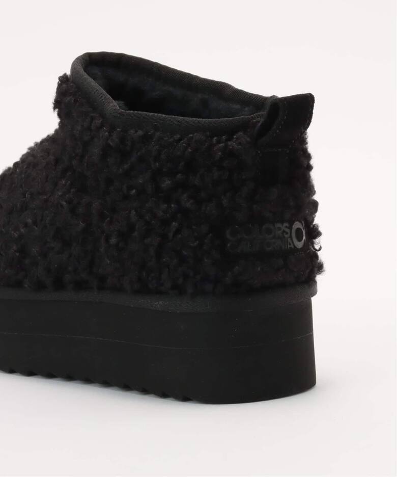 COLORS OF CALIFORNIA】curly fake fur boot（ブーティ・ショート  