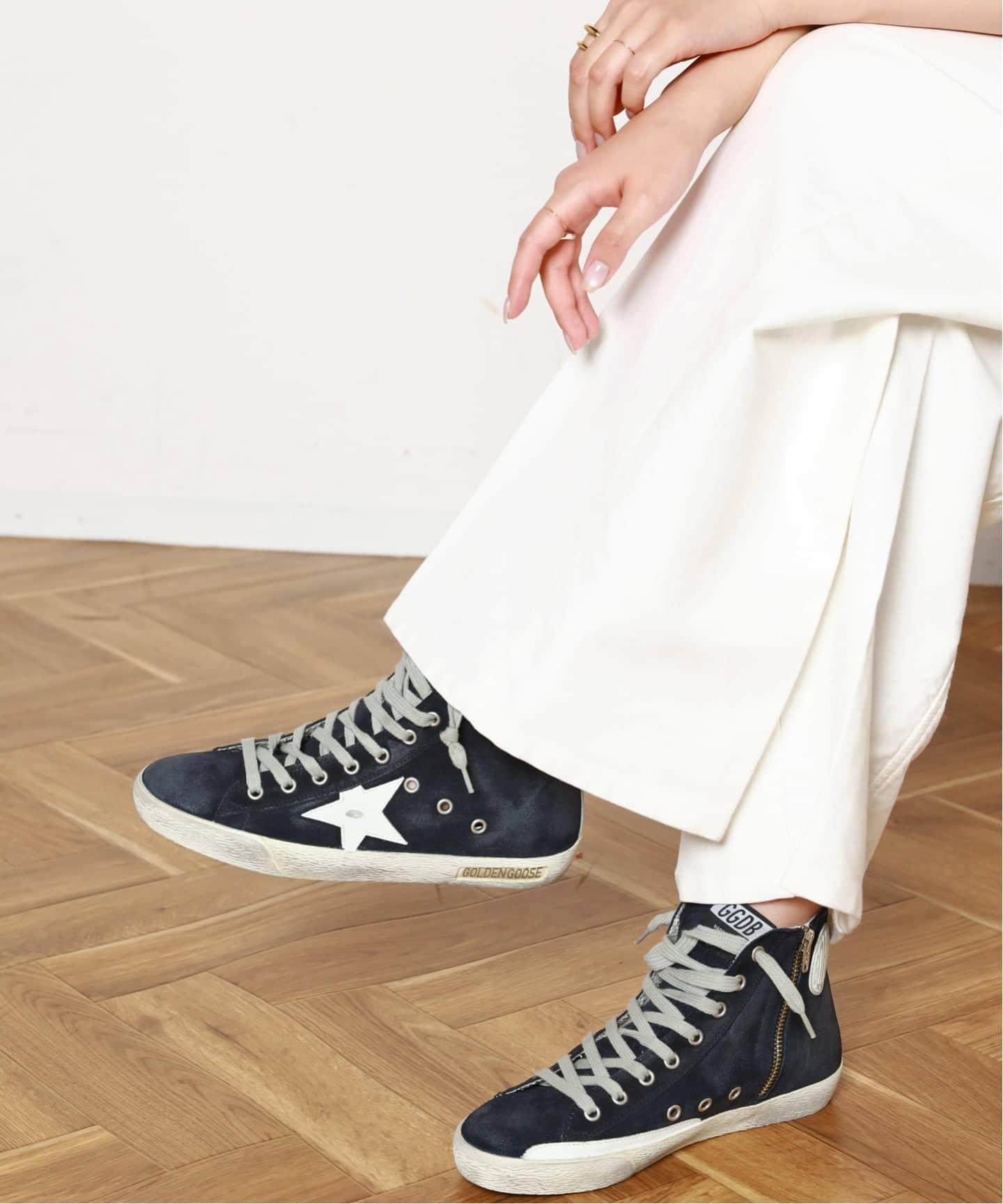 GOLDEN  FRANCY WASHED NYLONゴールデングース GOLDEN GOOSE / ゴールデングース】FRANCY CLASSIC(NAVY