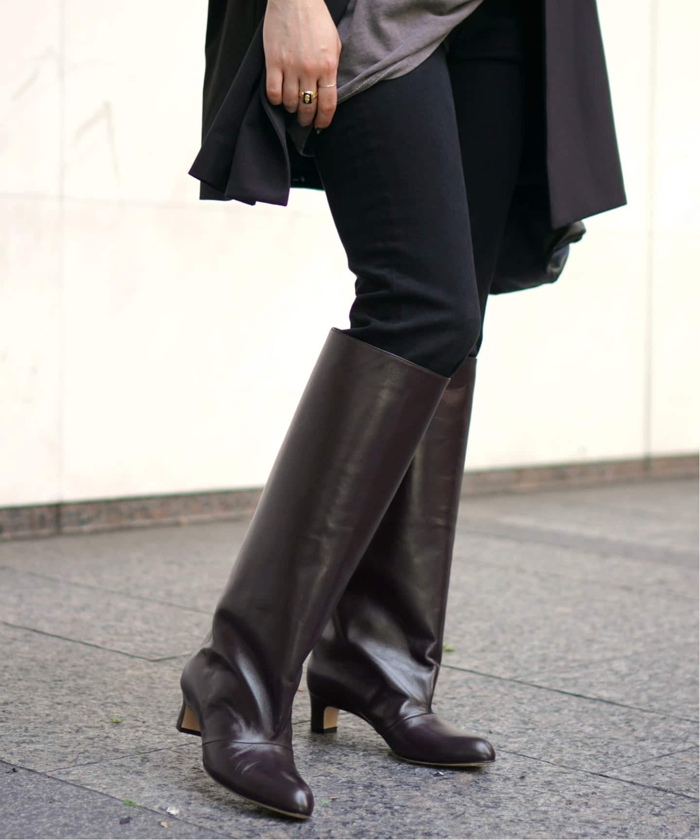 NEBULONI E./ネブローニ】leather long boots（ロングブーツ