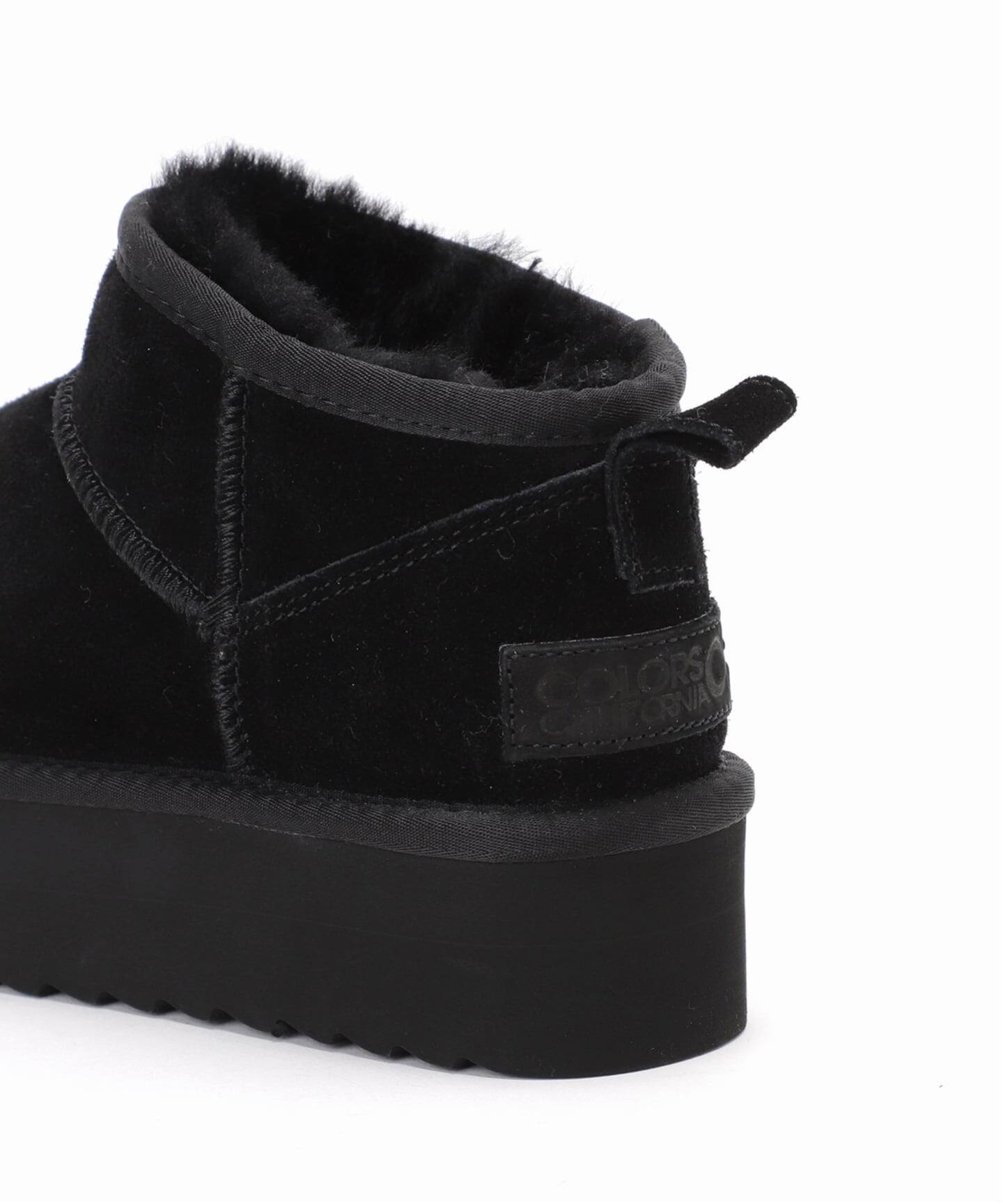 AP STUDIO Colors Of California ブラック 38 予約》【COLORS OF CALIFORNIA】Platform suede boots（ブーティ