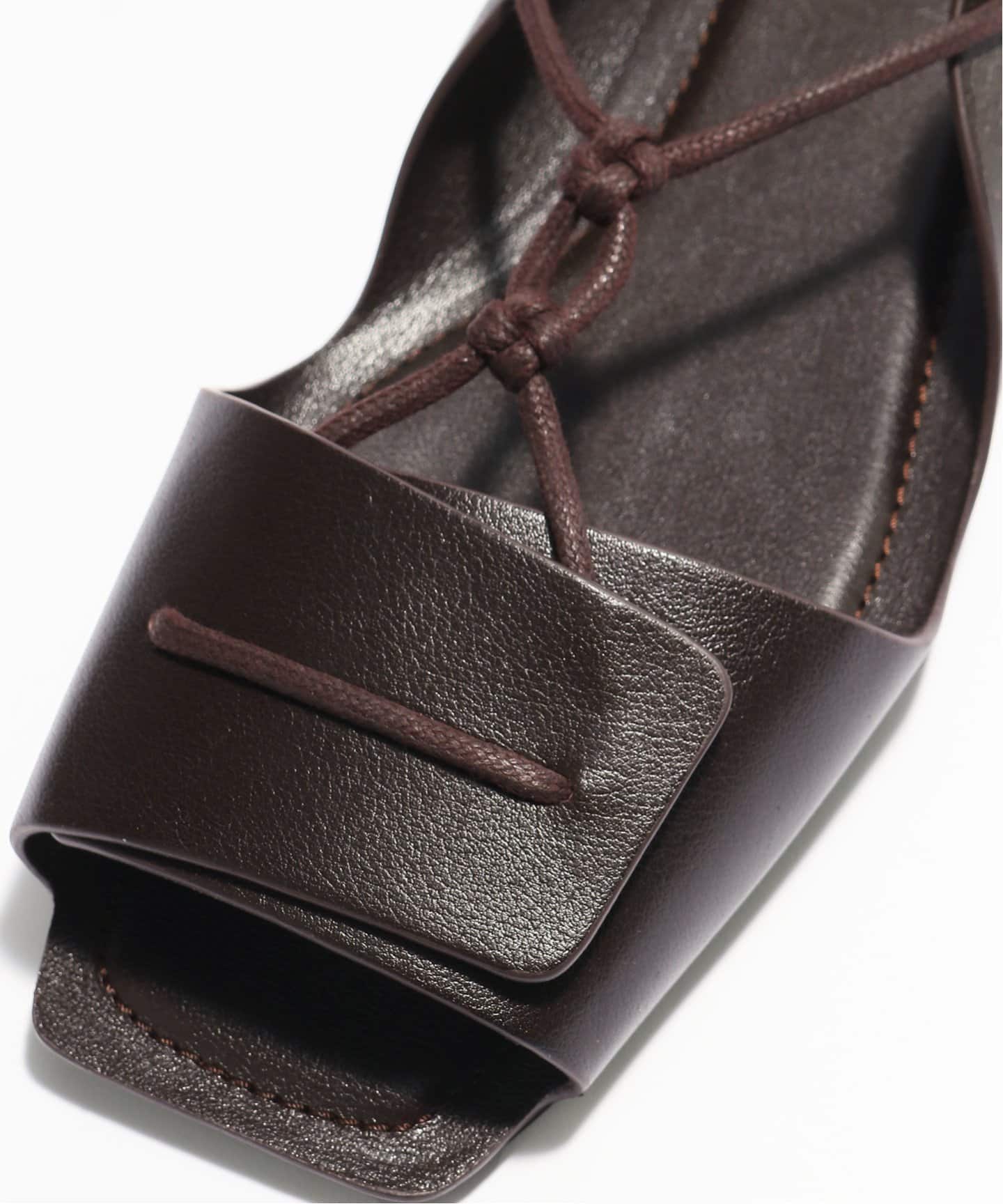 【関税込み】LEMAIRE ブラウン Opanka フラットサンダル LEMAIRE / ルメール】 OPANKA FLAT SANDAL 15(サンダル