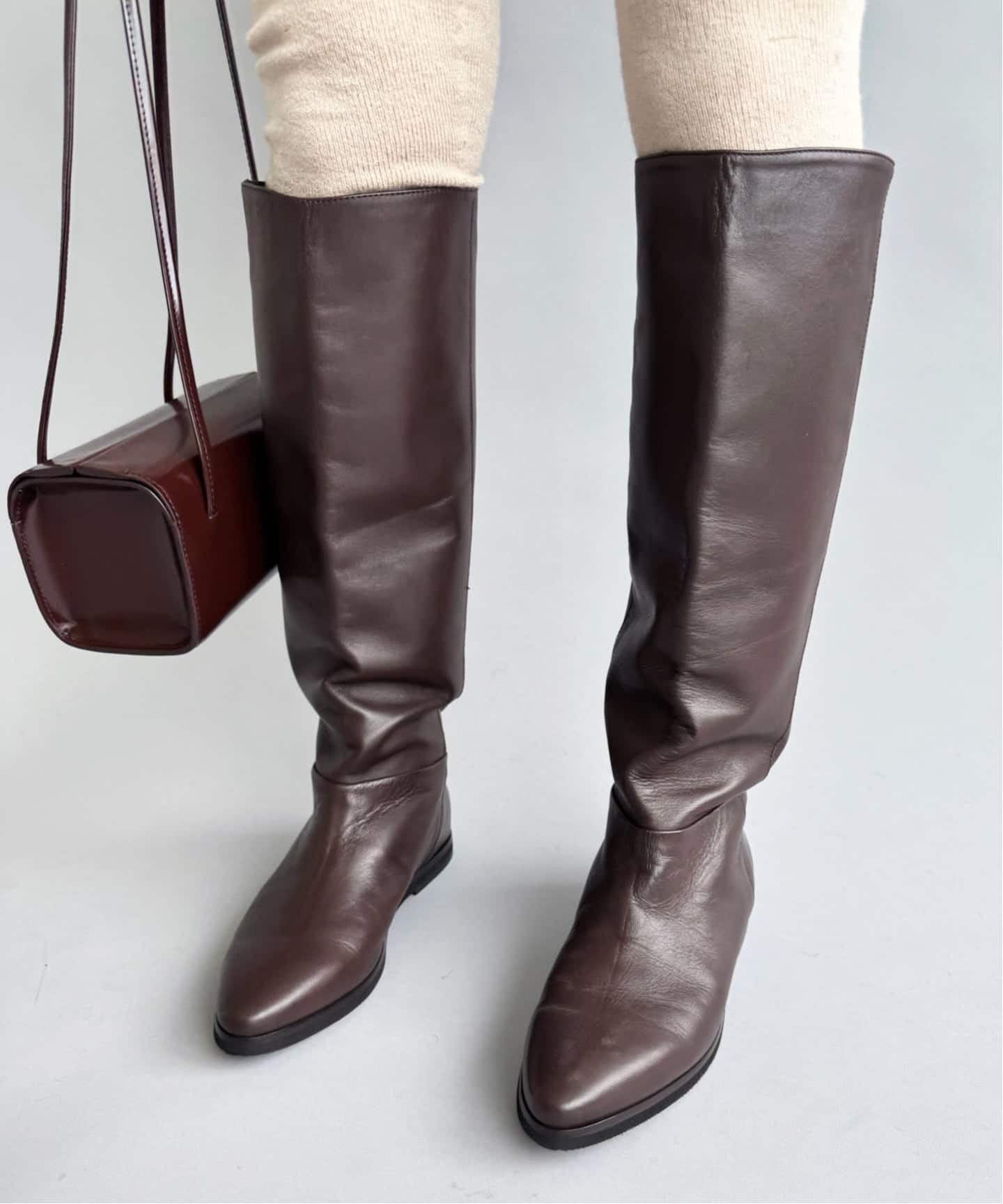 CORSA ROMA, 9 ブラウン ロングブーツ 38 CORSO ROMA 9/コルソローマノーヴェ】ブラウンロングブーツ