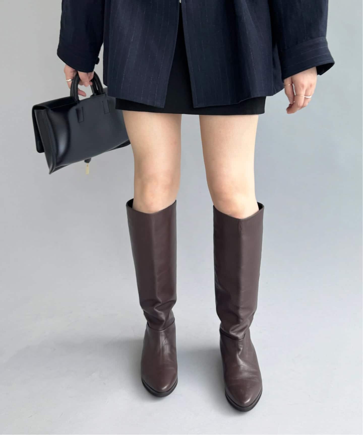 CORSO ROMA 9/コルソローマノーヴェ】ブラウンロングブーツ