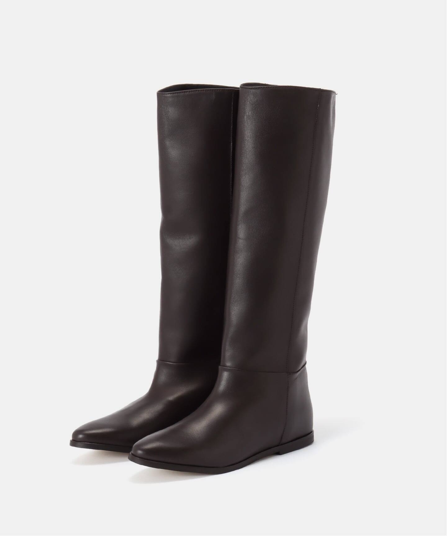 CORSO ROMA 9/コルソローマノーヴェ】ブラウンロングブーツ（その他