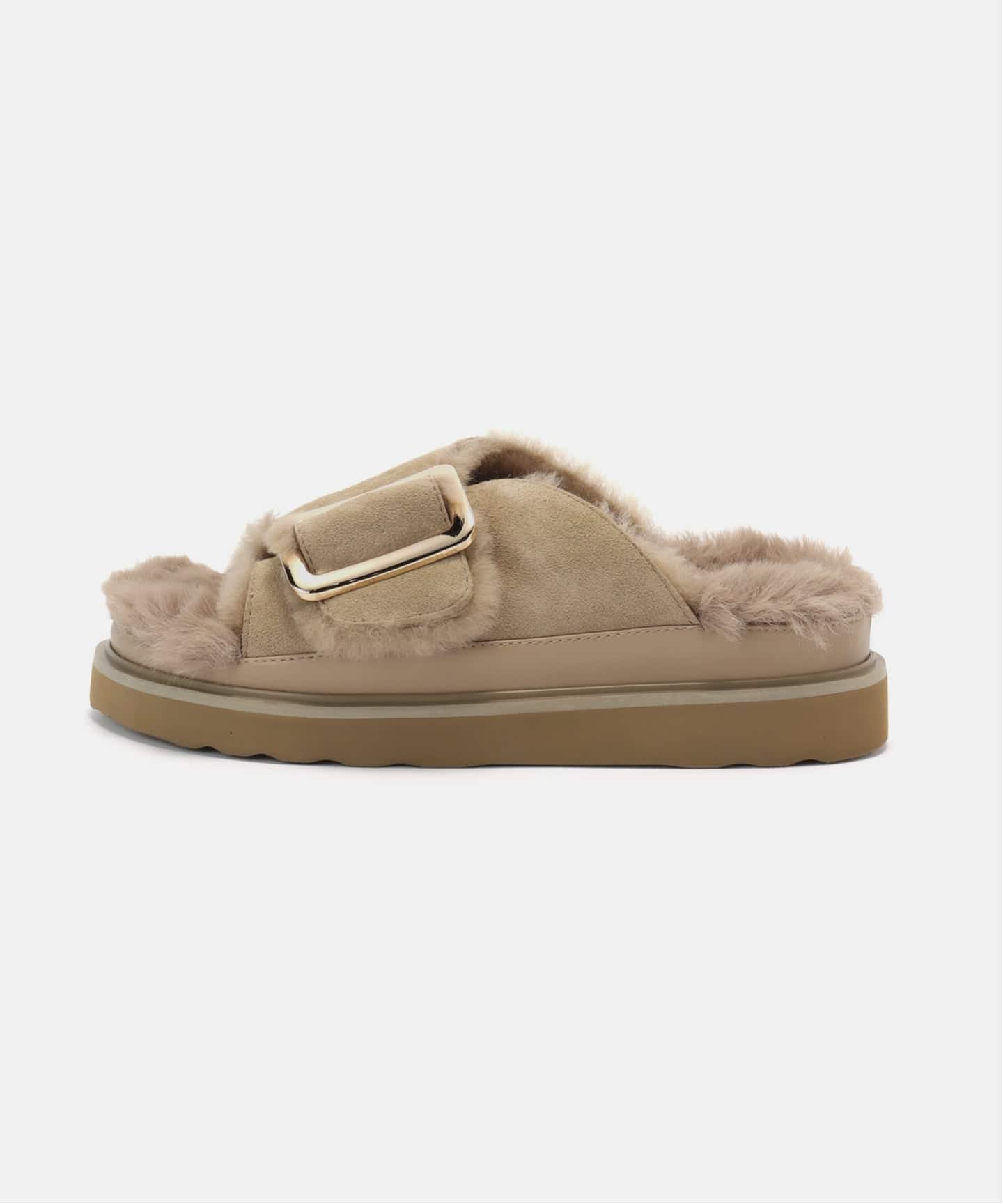 【美品】MOHI ムートンサンダル　ベージュ　37 美品】MOHI ムートンサンダル ベージュ 37 MOHI/モヒ MUTON