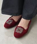 《予約》MALUS/マリュス VELVET BIJOU SHOES